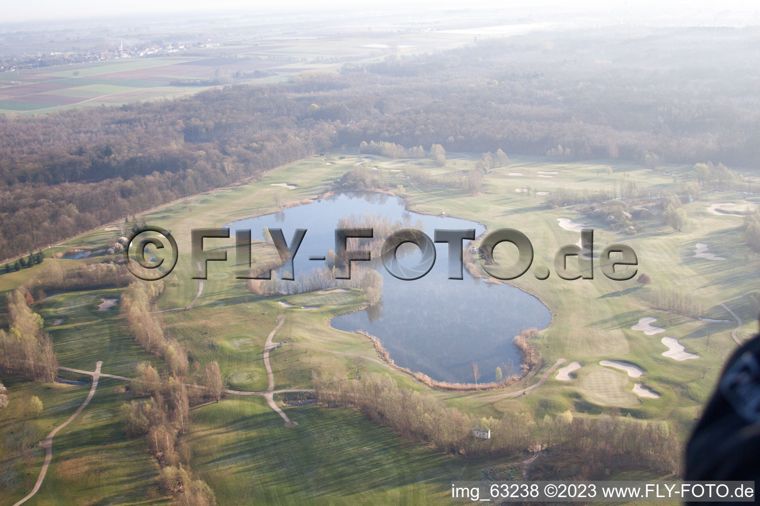 Golf Club Dreihof in Essingen in the state Rhineland-Palatinate, Germany out of the air