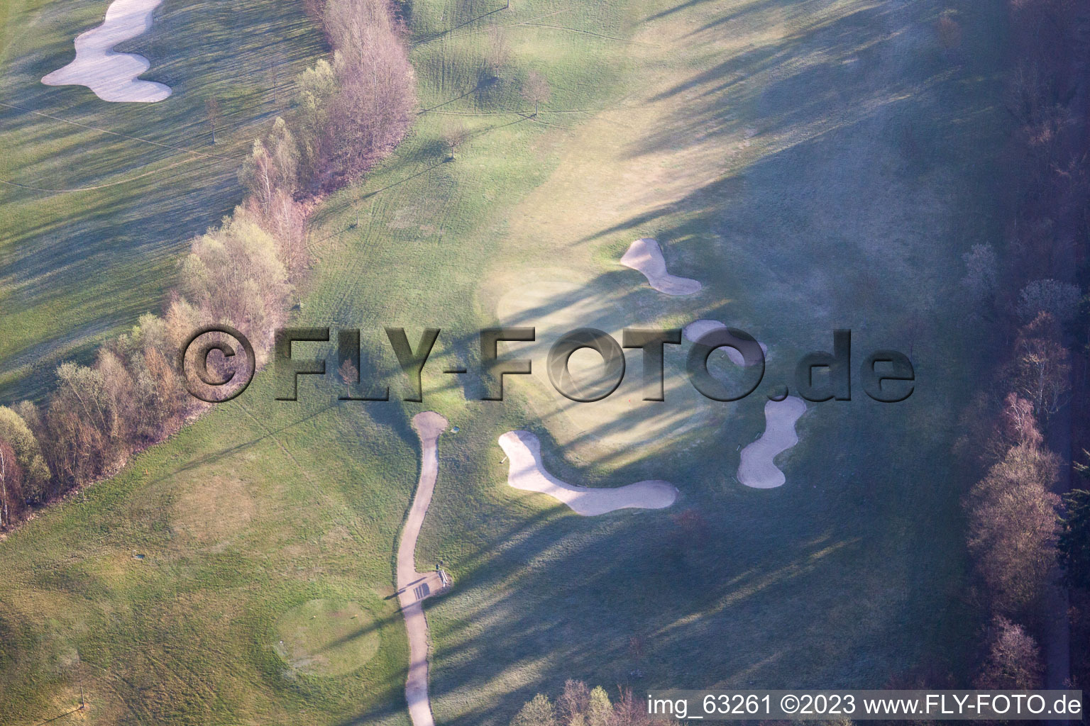 Drone image of Golf Club Dreihof in Essingen in the state Rhineland-Palatinate, Germany