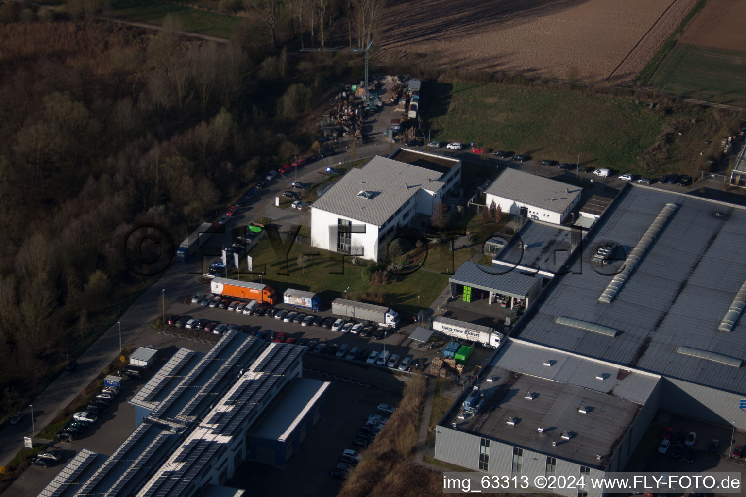 District Herxheim in Herxheim bei Landau in the state Rhineland-Palatinate, Germany from a drone