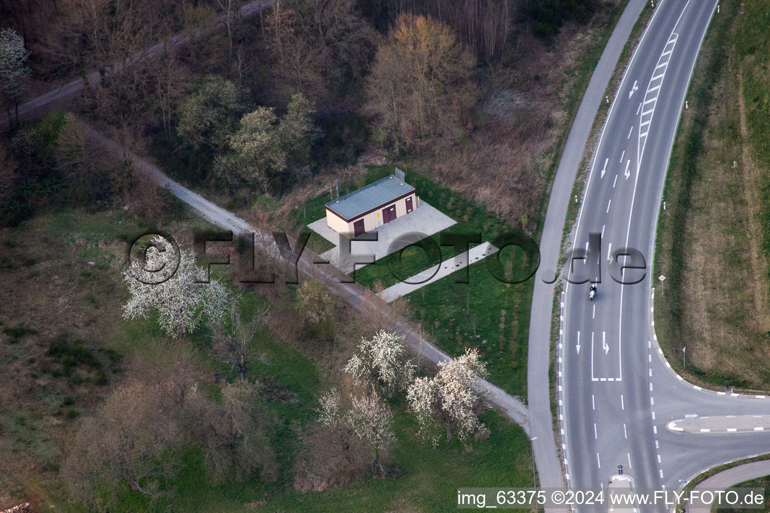 Aerial photograpy of Jockgrim in the state Rhineland-Palatinate, Germany