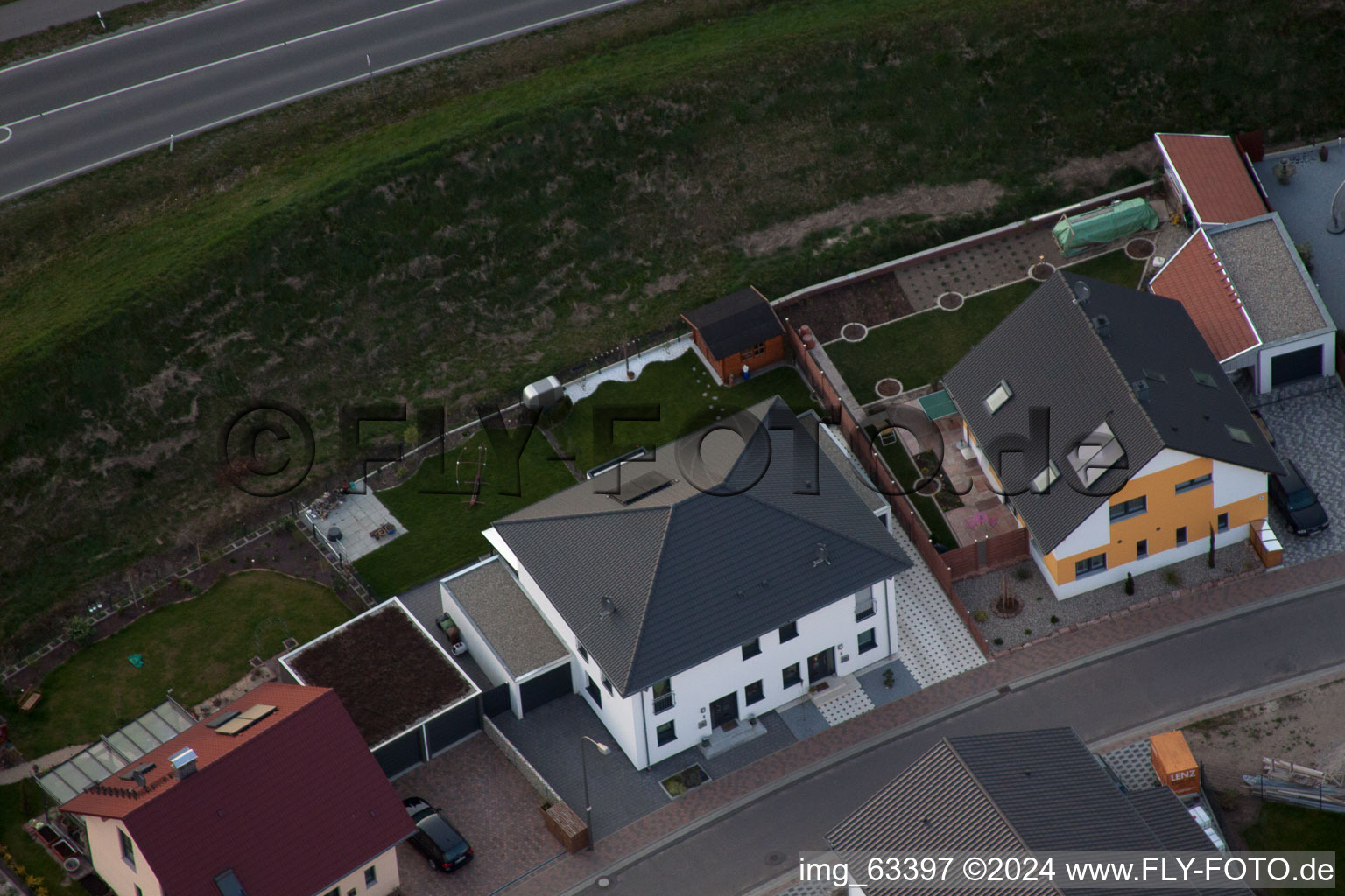 Drone image of Jockgrim in the state Rhineland-Palatinate, Germany