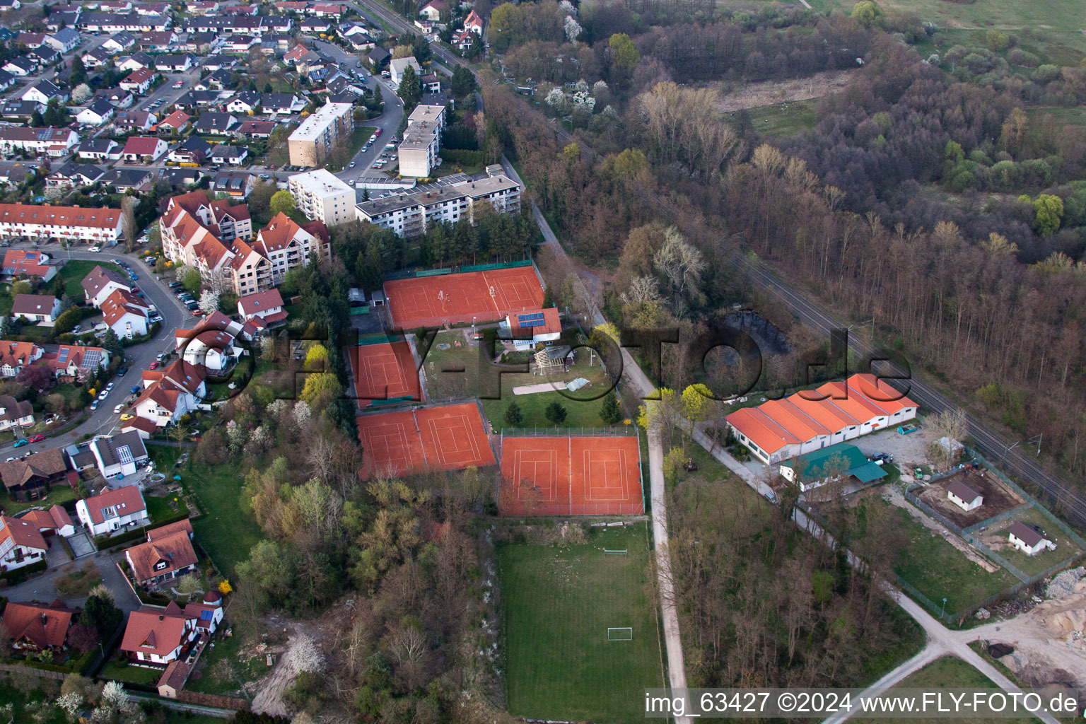 Jockgrim in the state Rhineland-Palatinate, Germany out of the air