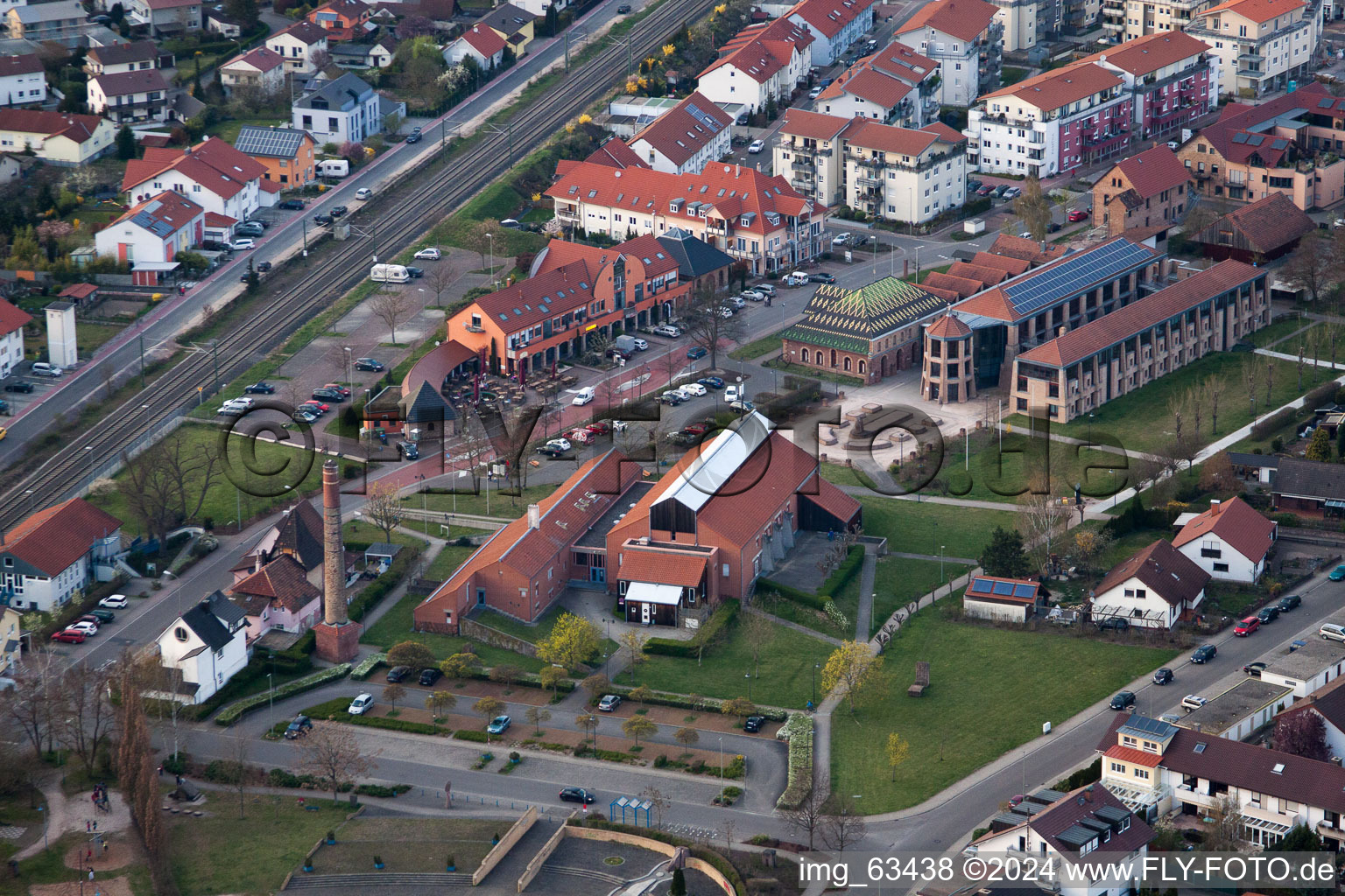 Jockgrim in the state Rhineland-Palatinate, Germany from a drone