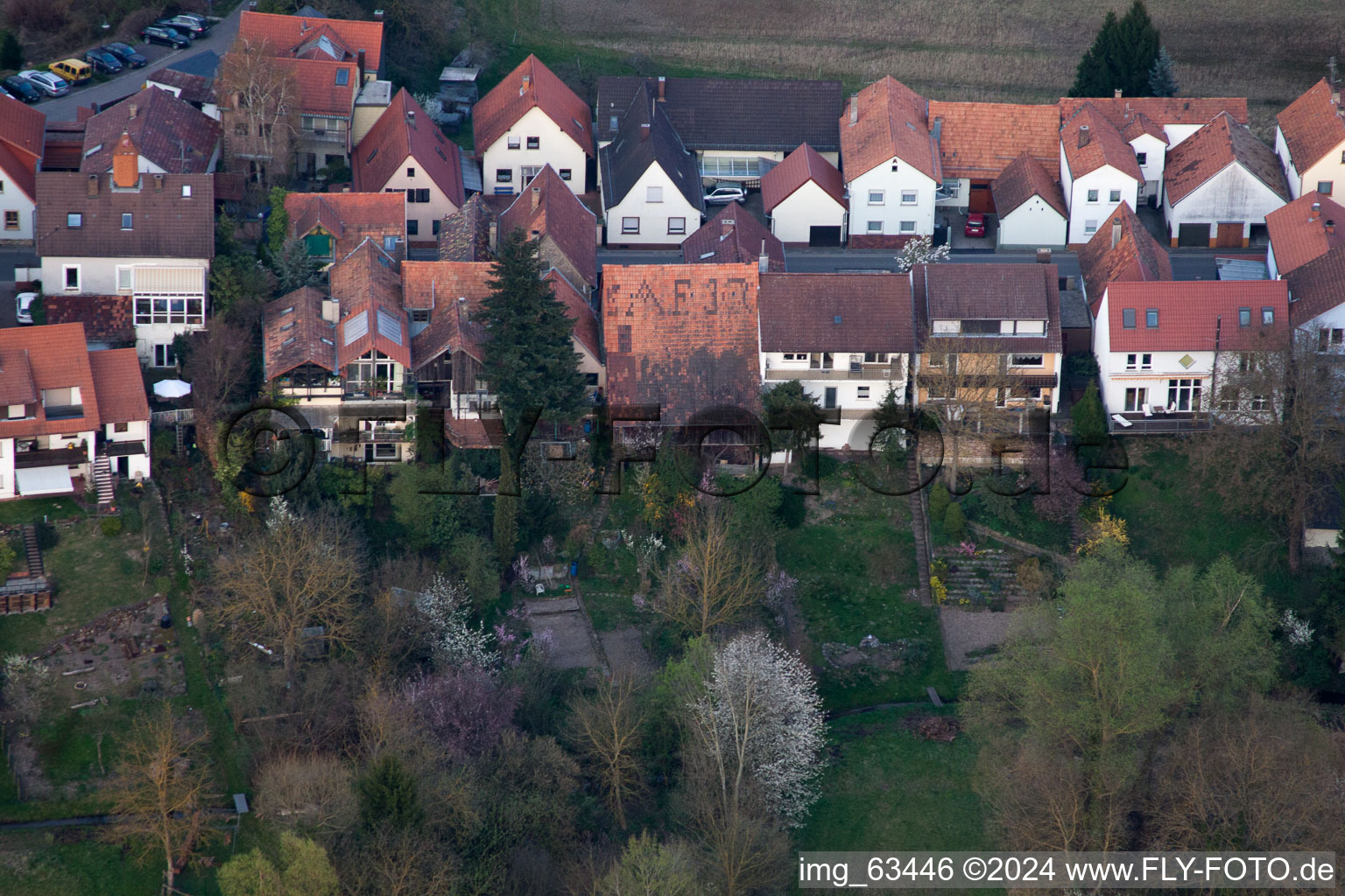 Jockgrim in the state Rhineland-Palatinate, Germany out of the air