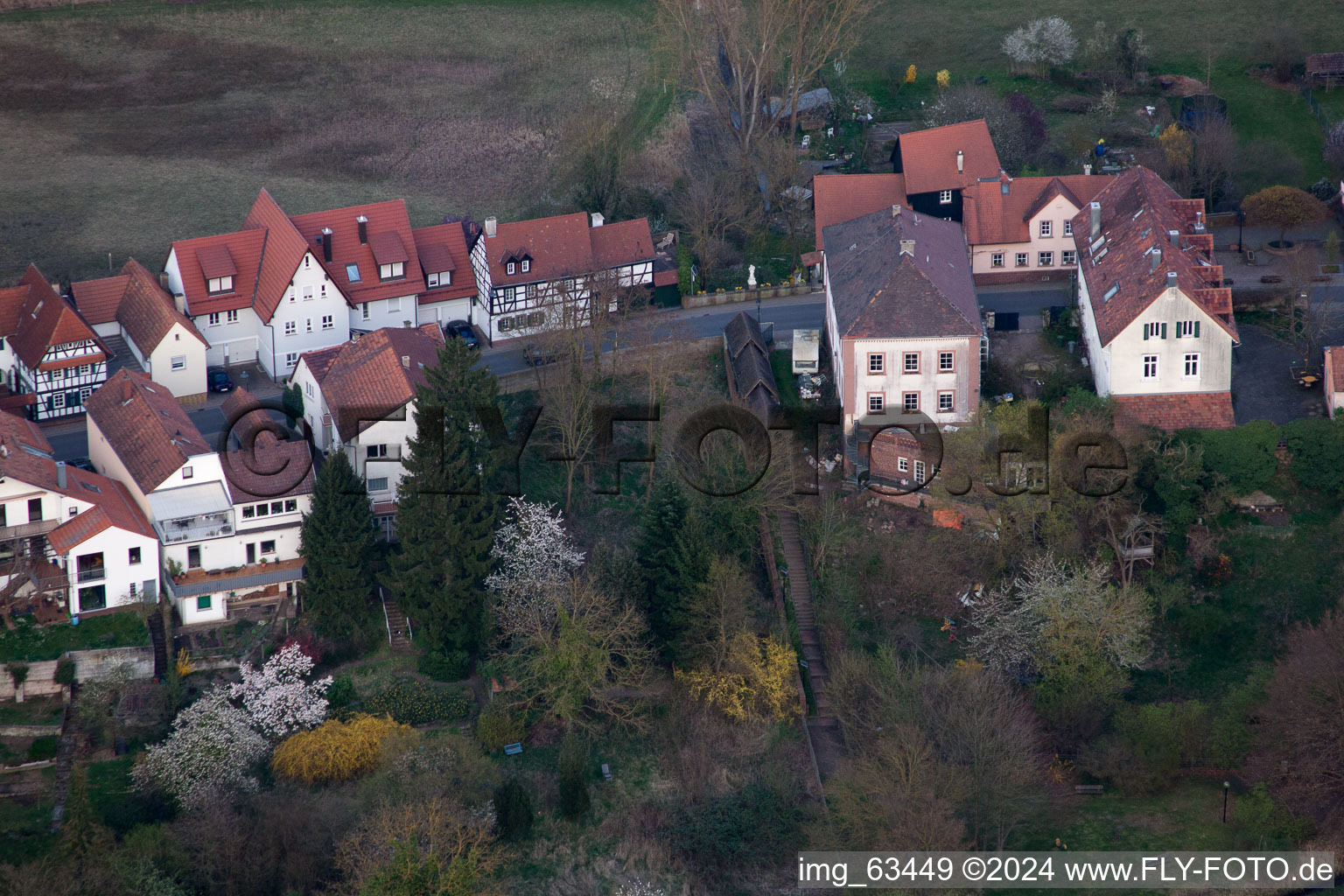 Bird's eye view of Jockgrim in the state Rhineland-Palatinate, Germany