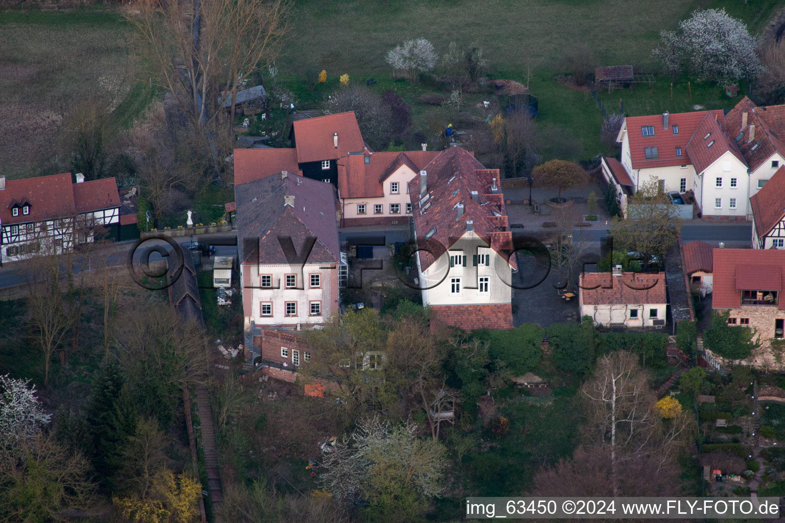 Jockgrim in the state Rhineland-Palatinate, Germany viewn from the air