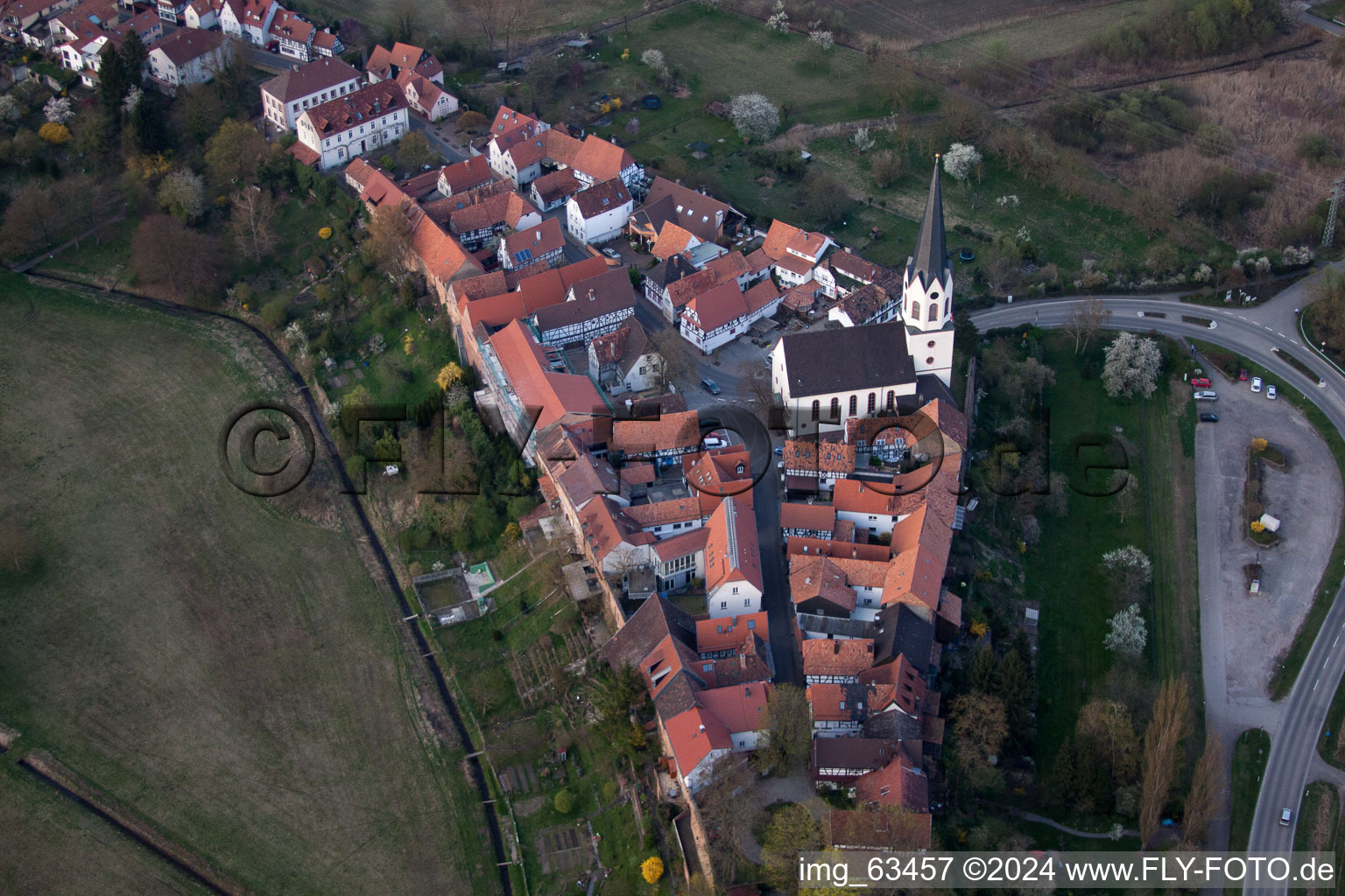 Drone image of Jockgrim in the state Rhineland-Palatinate, Germany