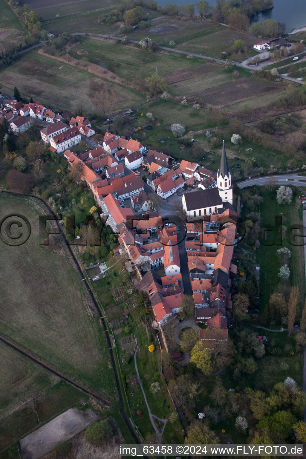 Jockgrim in the state Rhineland-Palatinate, Germany from the drone perspective