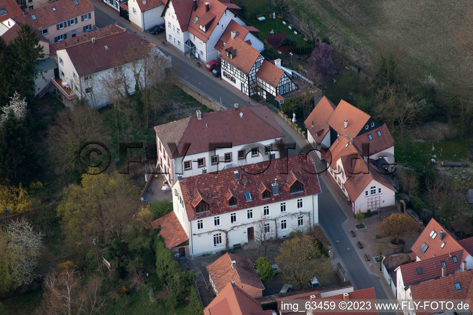 Jockgrim in the state Rhineland-Palatinate, Germany from a drone