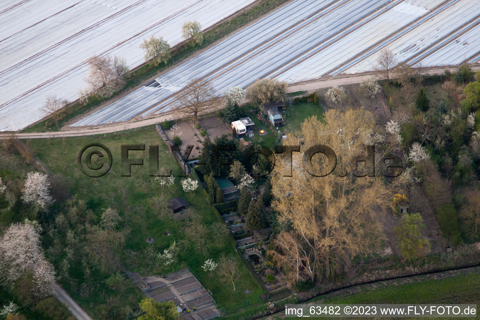 Drone image of Jockgrim in the state Rhineland-Palatinate, Germany