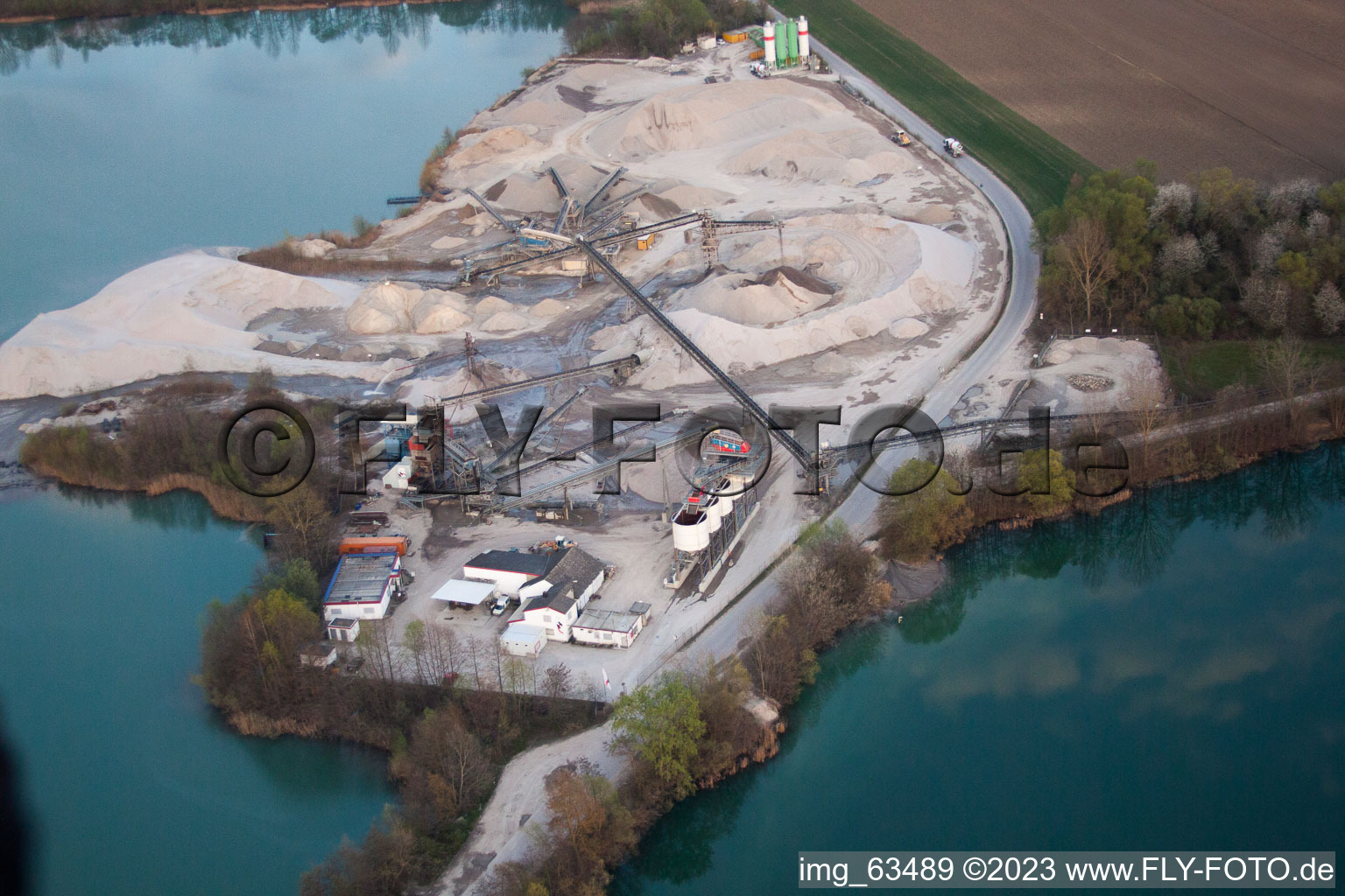 Oblique view of Jockgrim in the state Rhineland-Palatinate, Germany