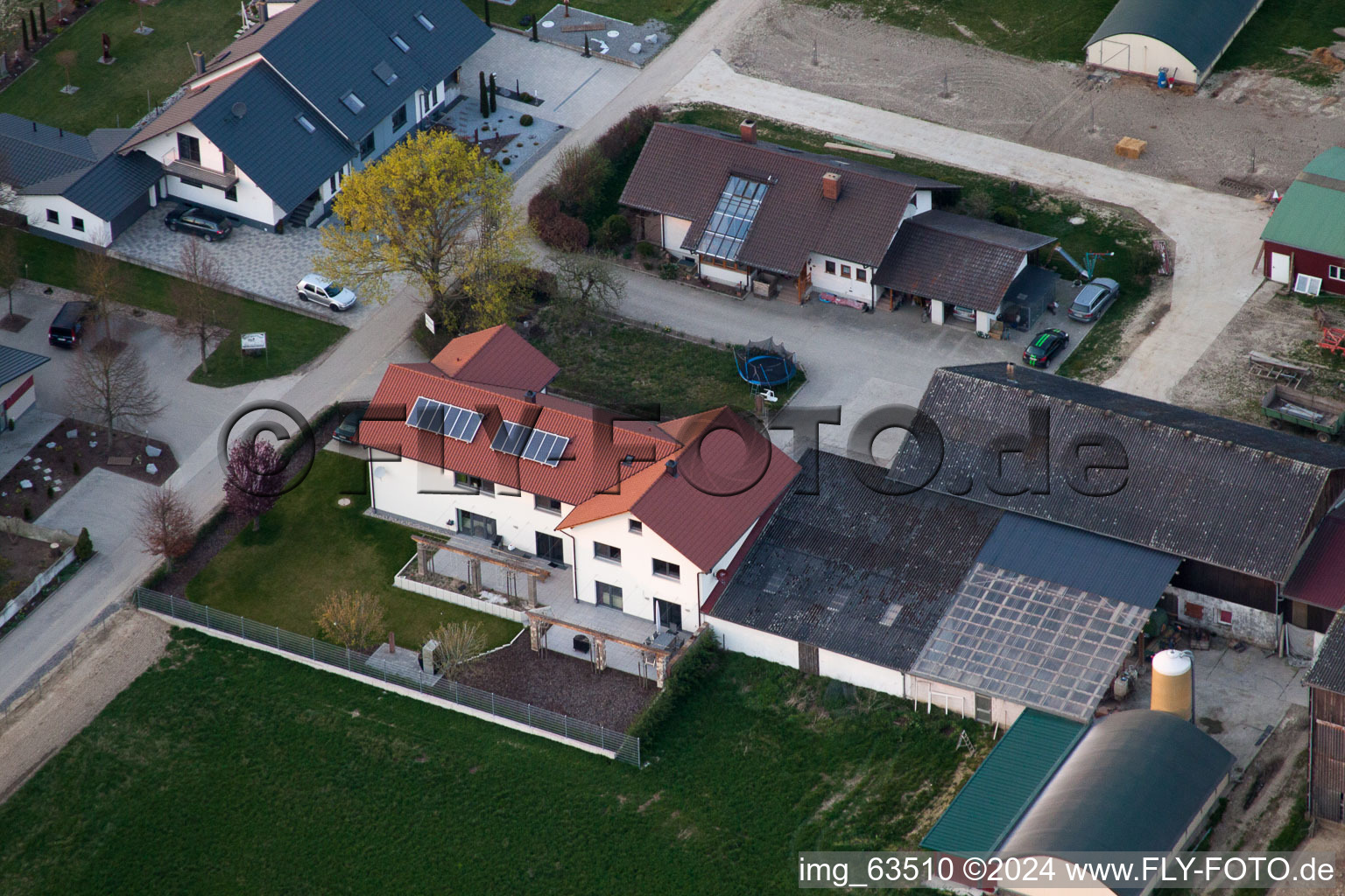 Neupotz in the state Rhineland-Palatinate, Germany from the drone perspective