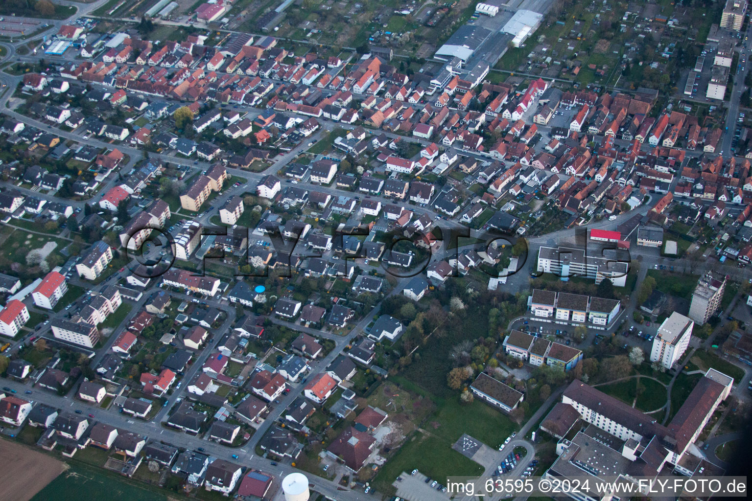 Drone image of Kandel in the state Rhineland-Palatinate, Germany