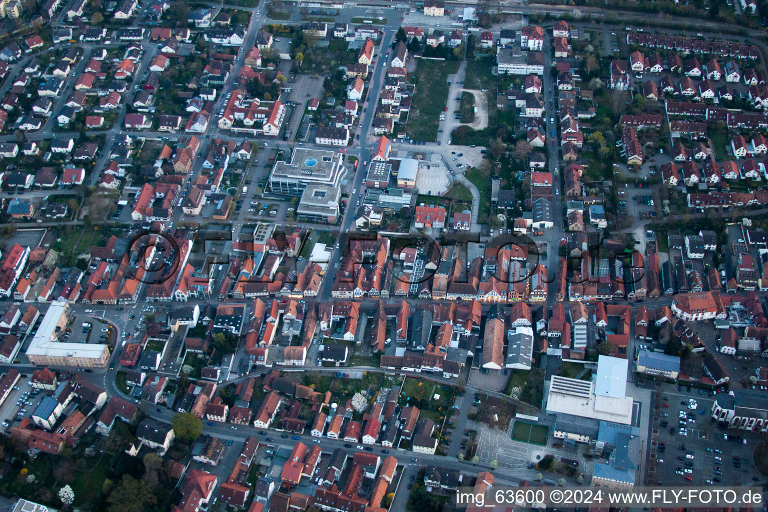 Aerial view of Kandel in the state Rhineland-Palatinate, Germany