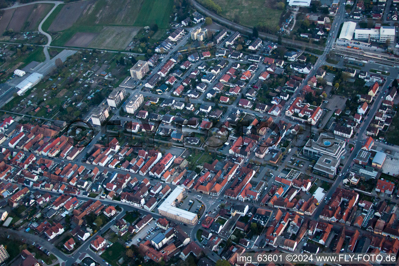 Aerial photograpy of Kandel in the state Rhineland-Palatinate, Germany