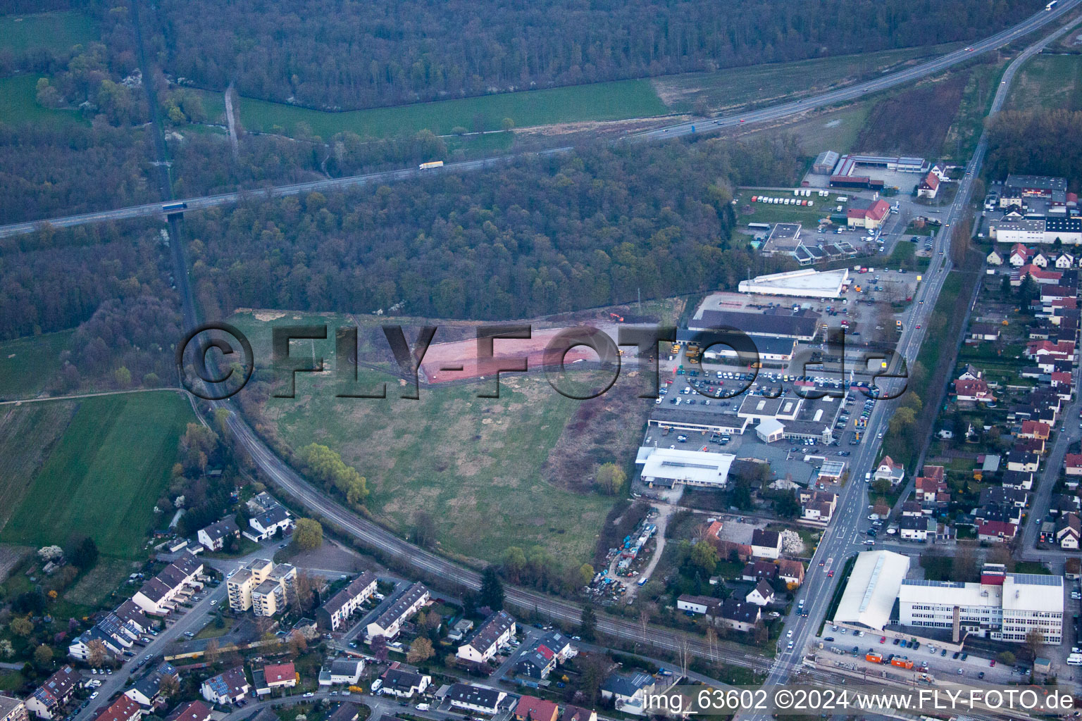 Oblique view of Kandel in the state Rhineland-Palatinate, Germany