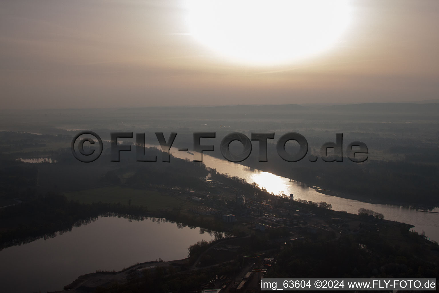 Lauterbourg in the state Bas-Rhin, France seen from a drone