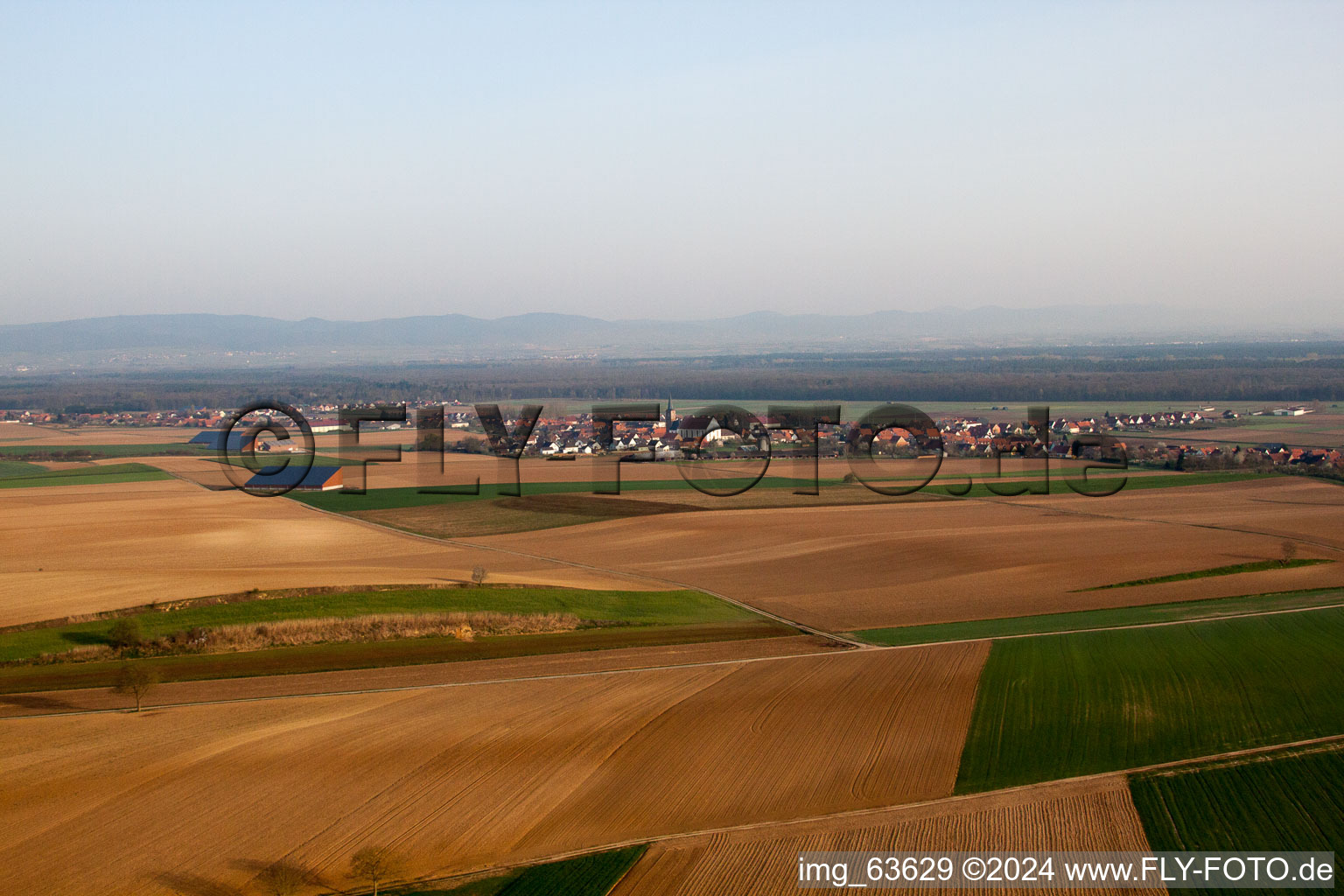 Siegen in the state Bas-Rhin, France from a drone