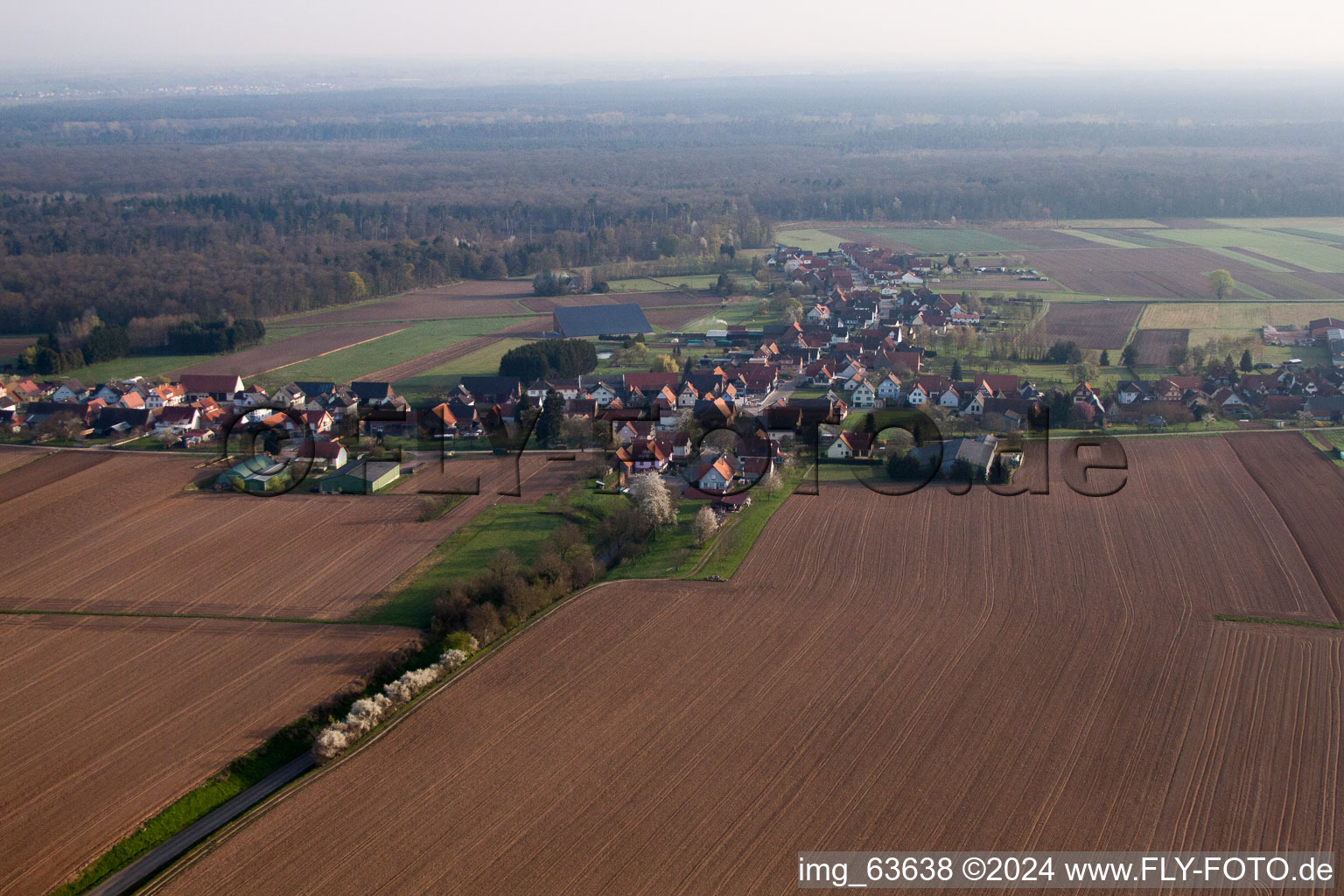 Schleithal in the state Bas-Rhin, France out of the air