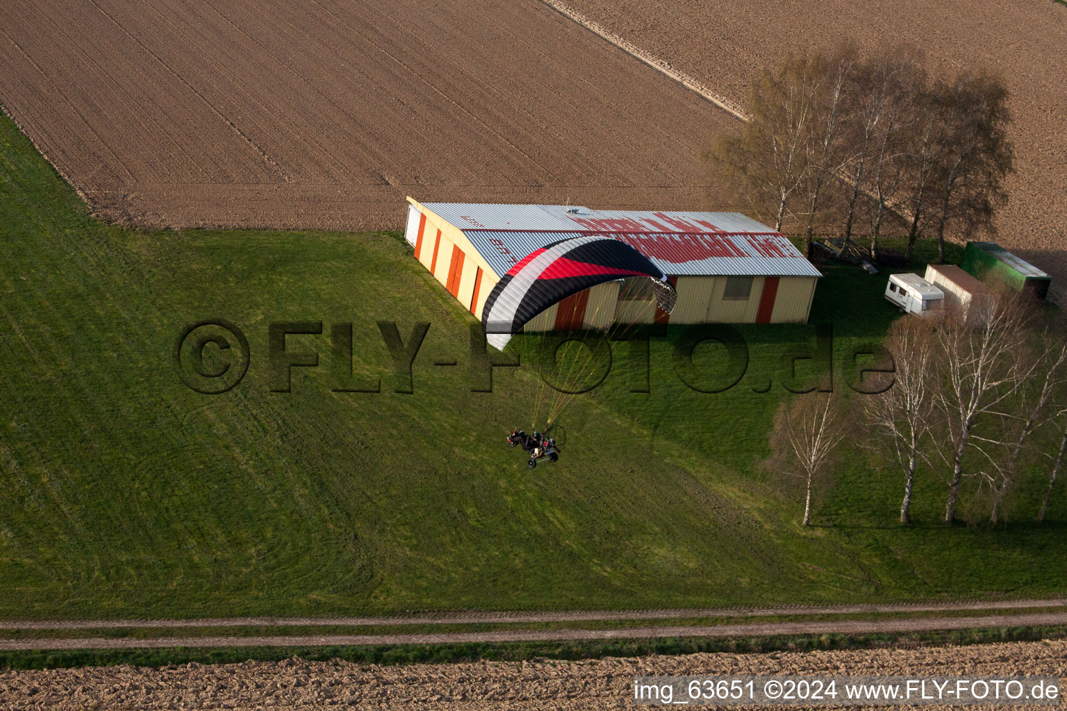 Aerial photograpy of Riedseltz in the state Bas-Rhin, France