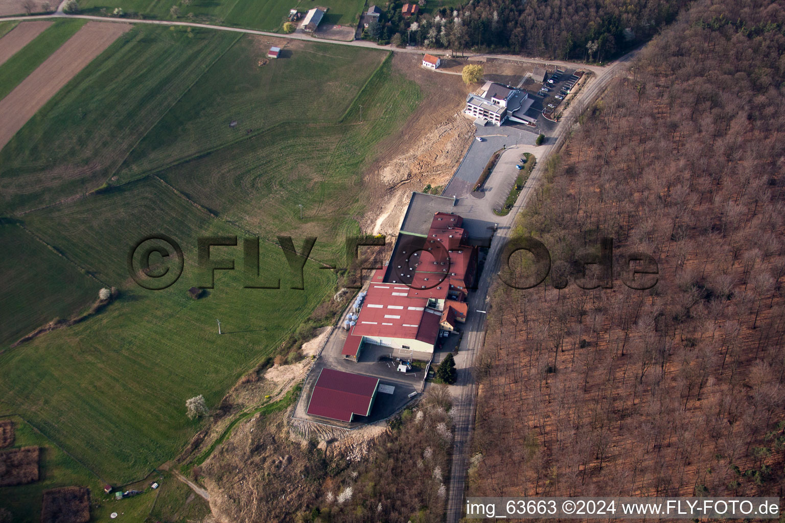 Rott in the state Bas-Rhin, France seen from above