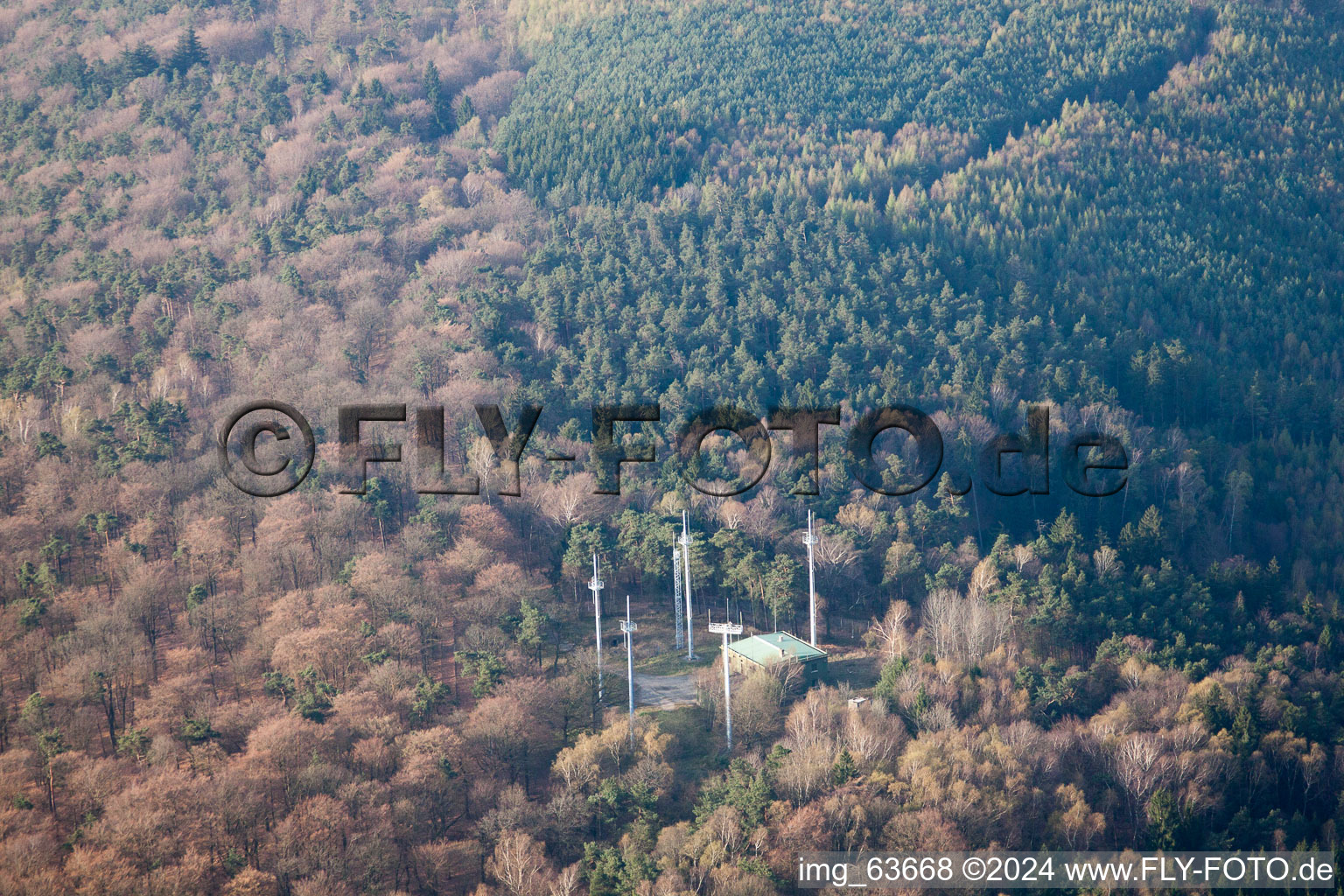 Aerial photograpy of Cleebourg in the state Bas-Rhin, France