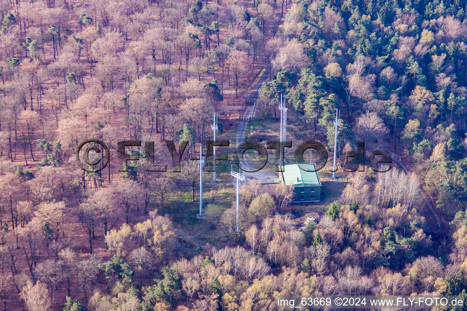 Radar system in Cleebourg in the state Bas-Rhin, France