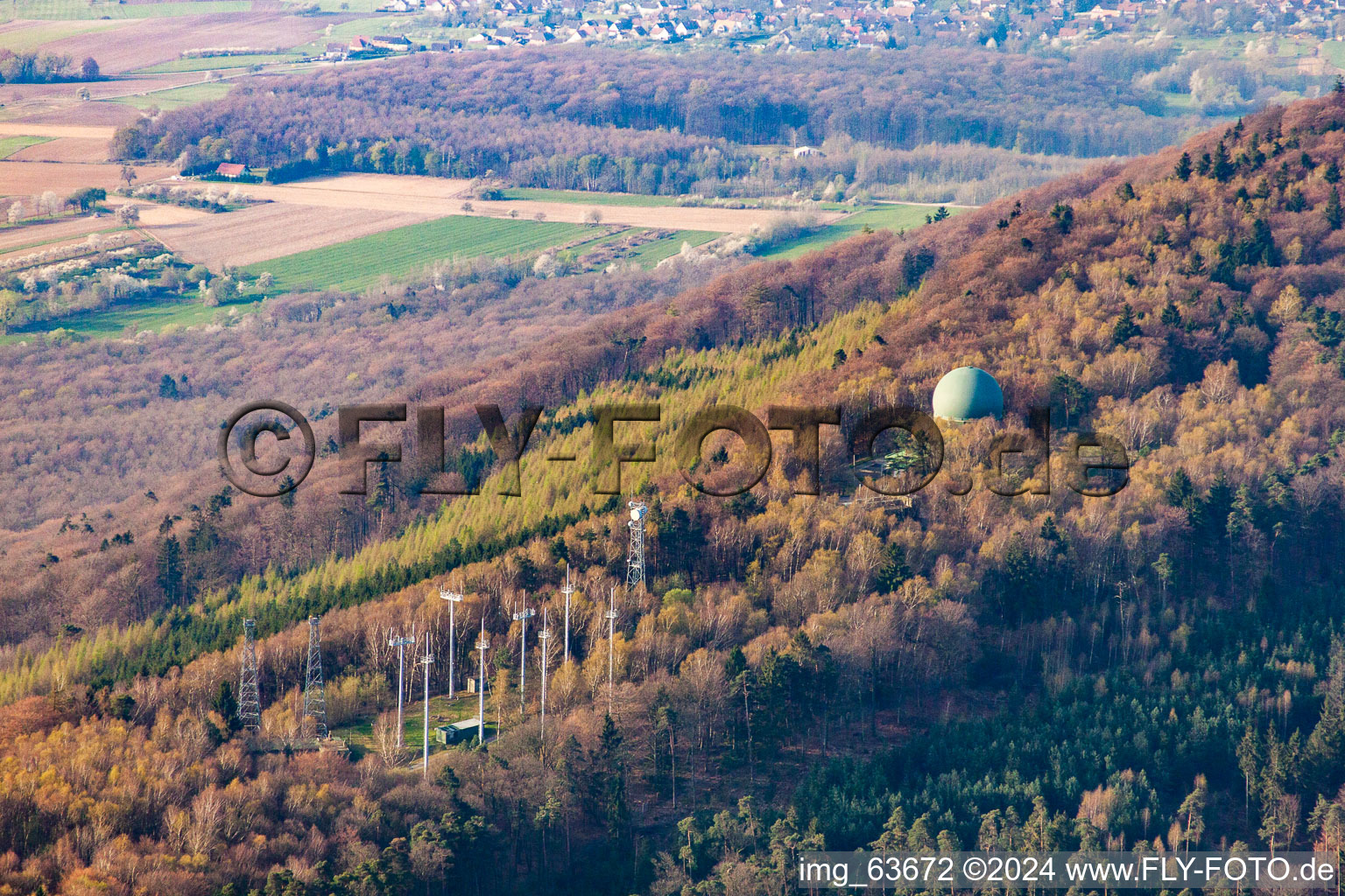 Radar systems in Lampertsloch in the state Bas-Rhin, France