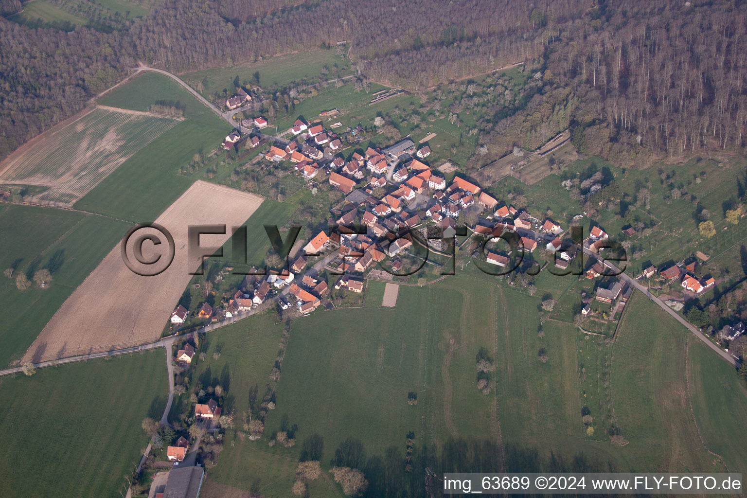 Drone image of Mattstall in the state Bas-Rhin, France