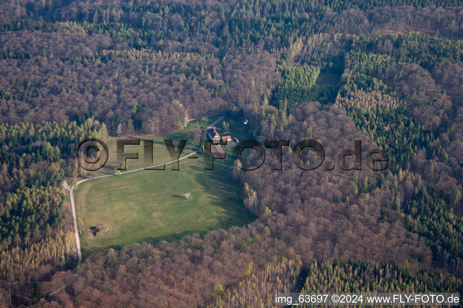 Nehwiller-près-Wœrth in the state Bas-Rhin, France from the plane