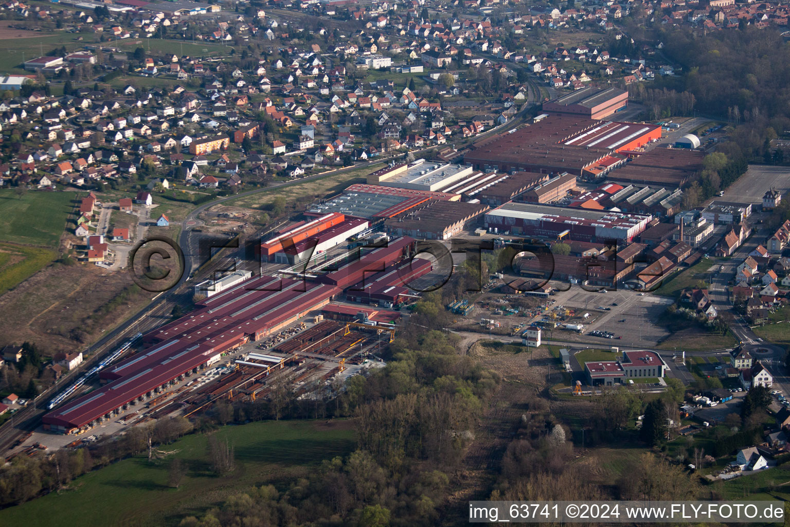 Reichshoffen in the state Bas-Rhin, France out of the air