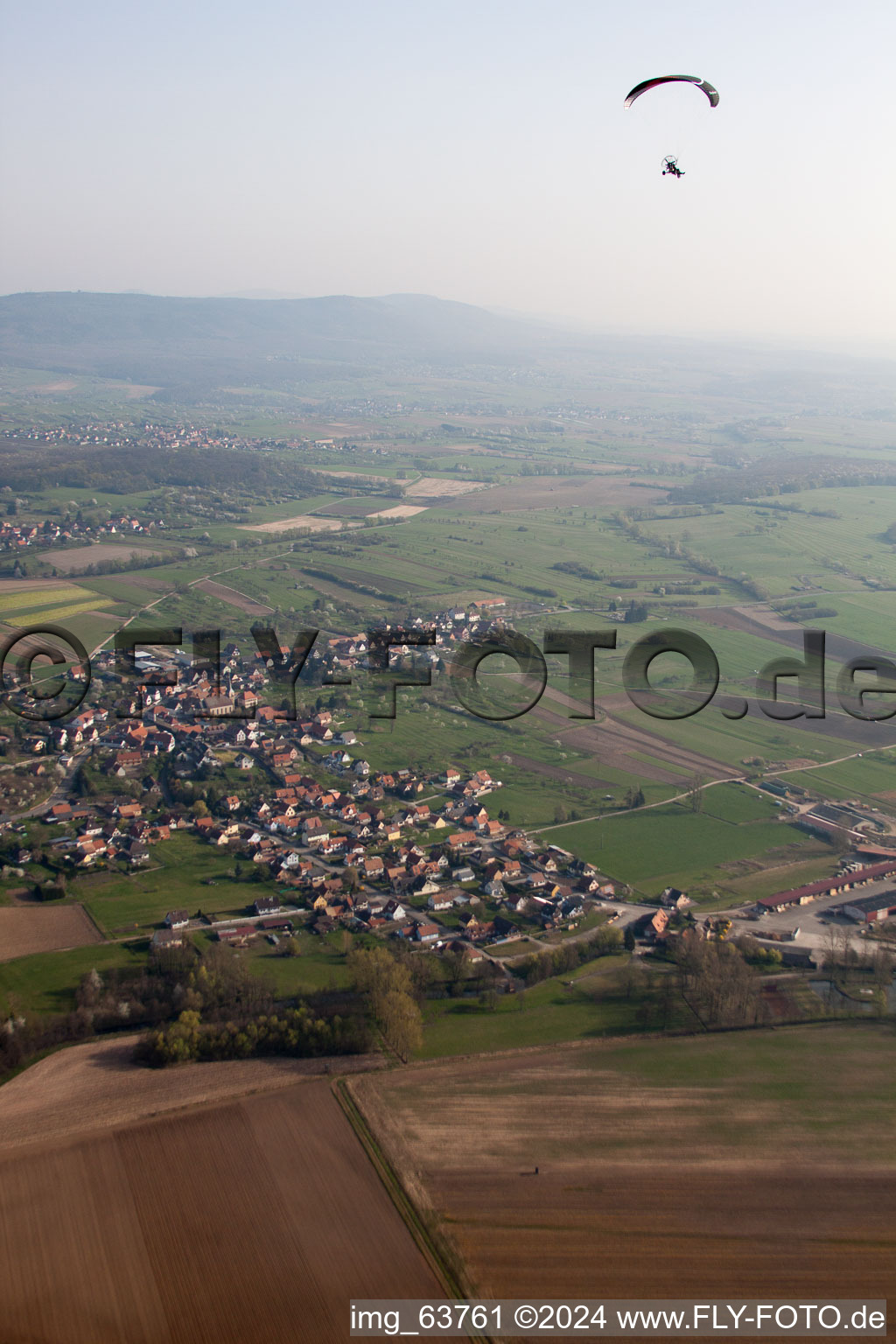 Gunstett in the state Bas-Rhin, France out of the air