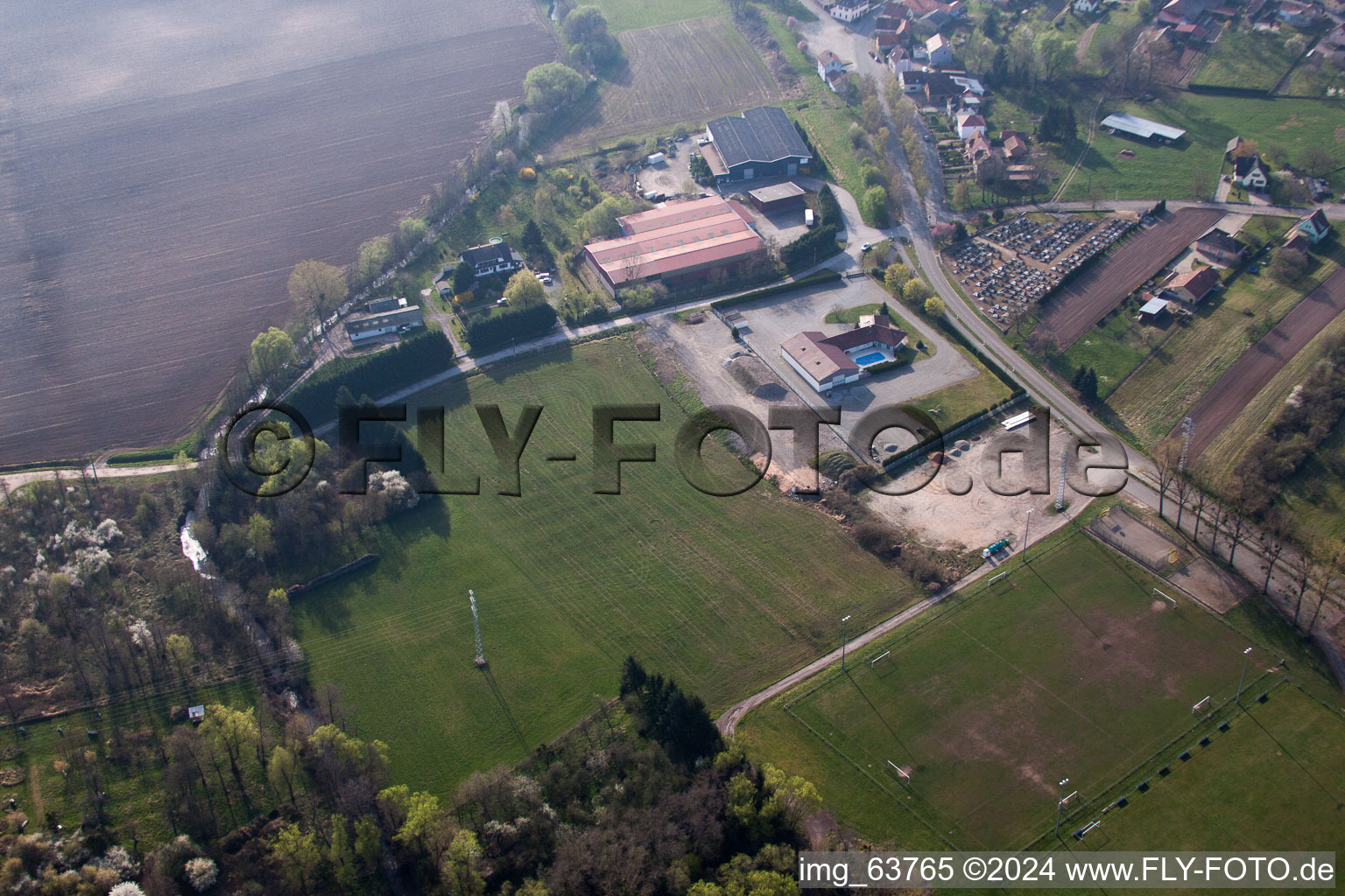 Municipal Stadium in Durrenbach in the state Bas-Rhin, France