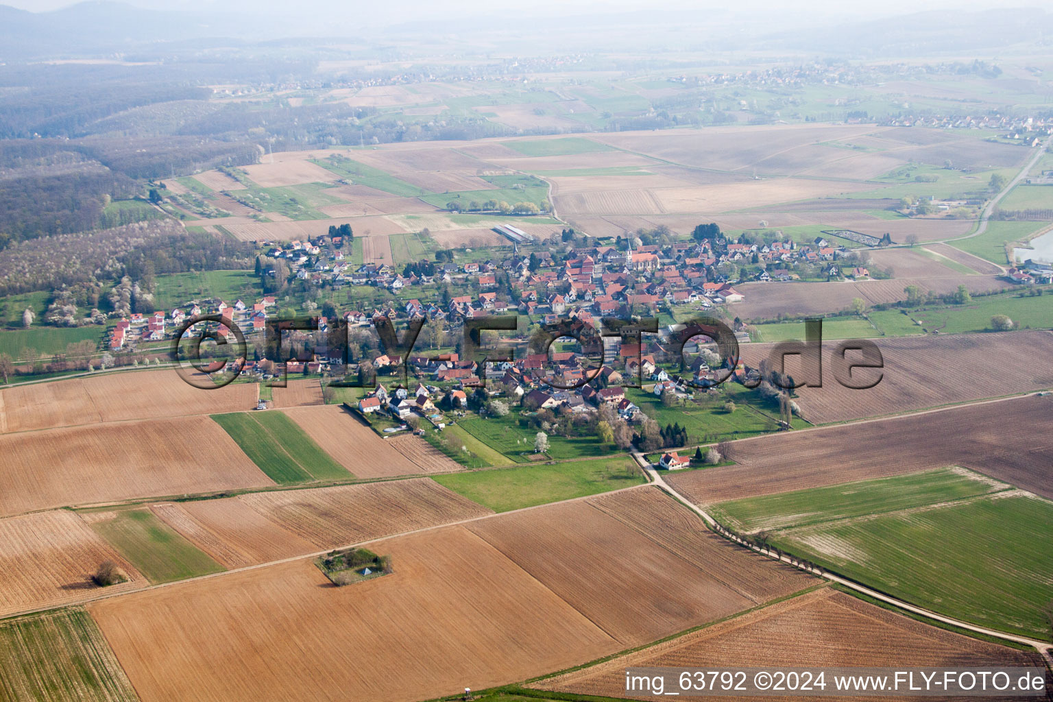 Surbourg in the state Bas-Rhin, France out of the air