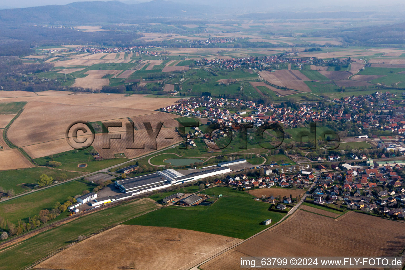 Building and production halls in Soultz-sous-Forets in Grand Est, France