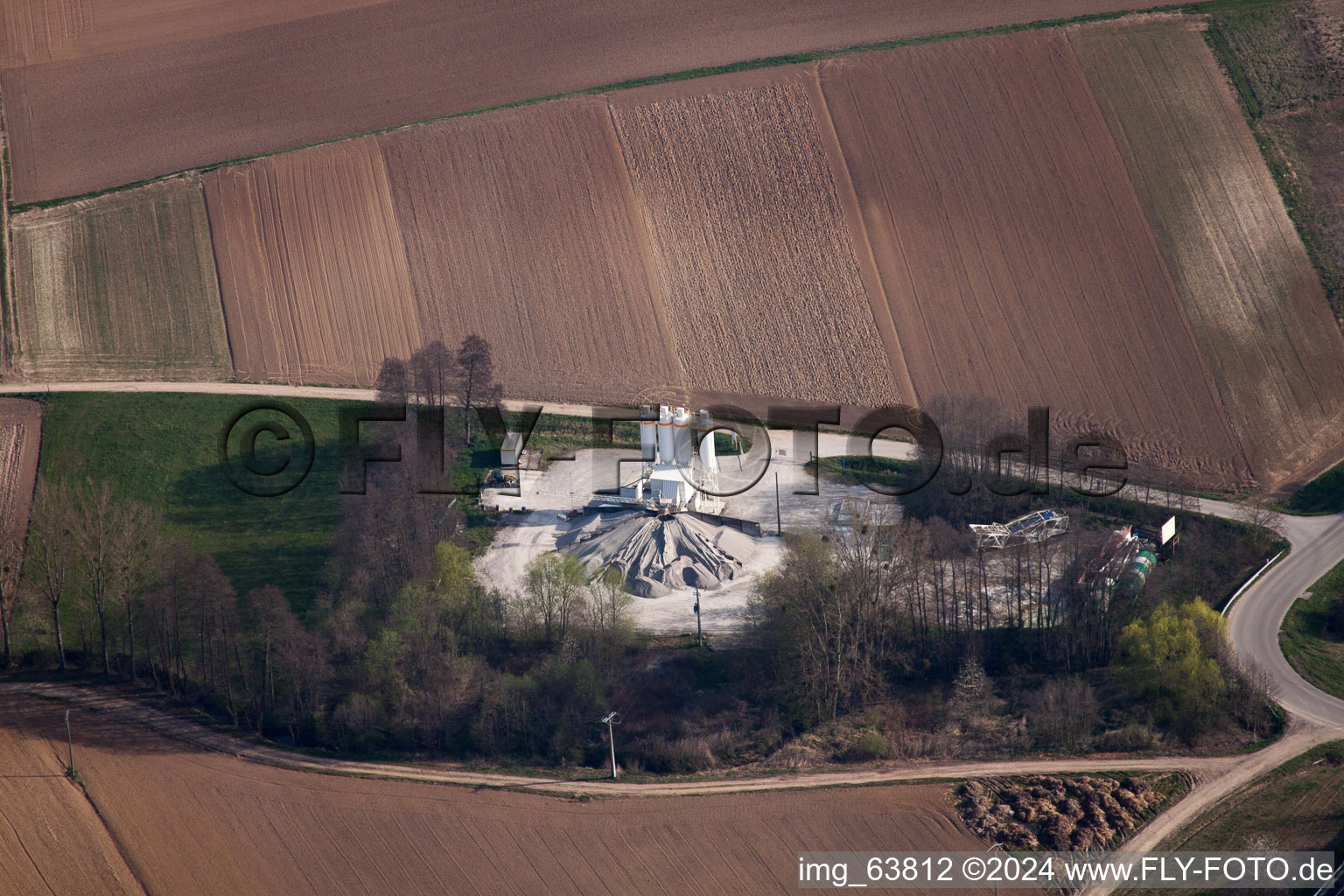 Aerial photograpy of Hoffen in the state Bas-Rhin, France