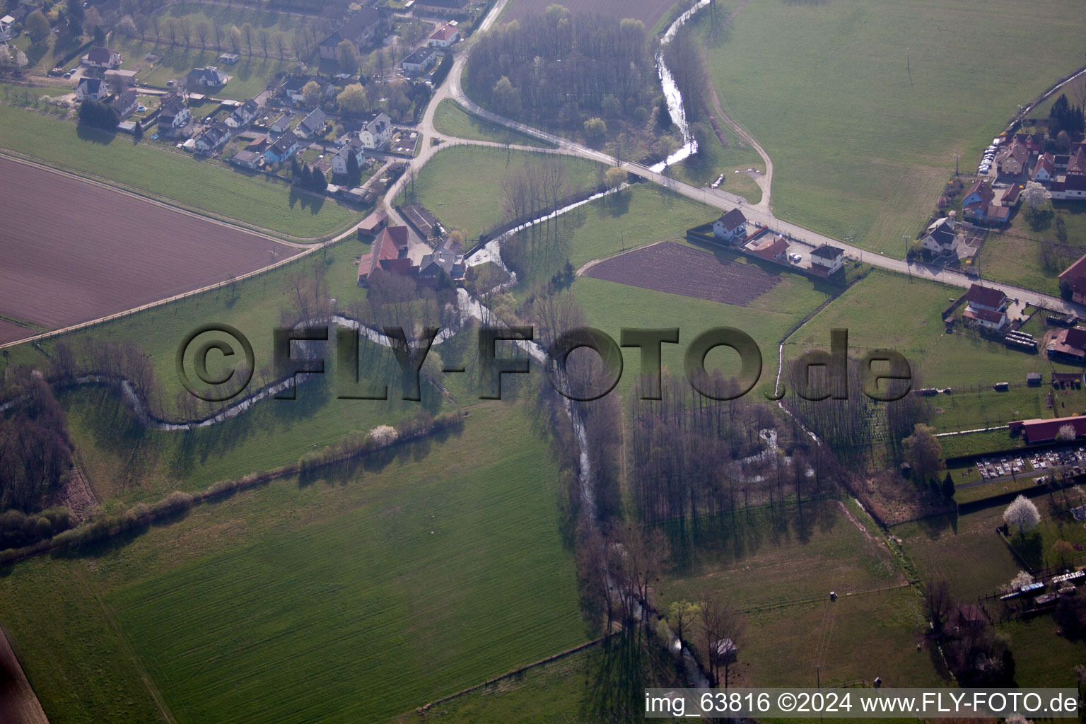 Hoffen in the state Bas-Rhin, France out of the air