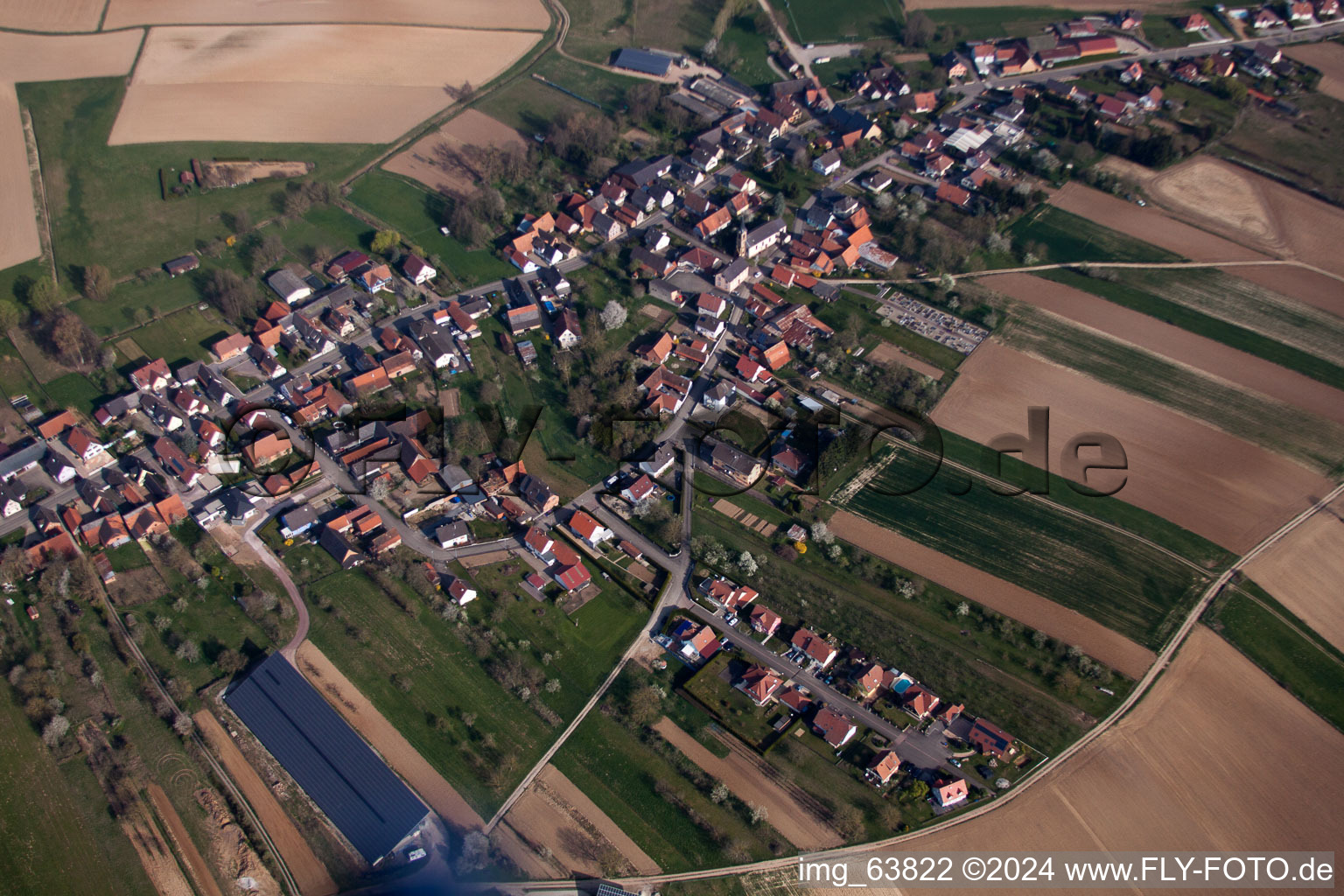 Aerial photograpy of Siegen in the state Bas-Rhin, France