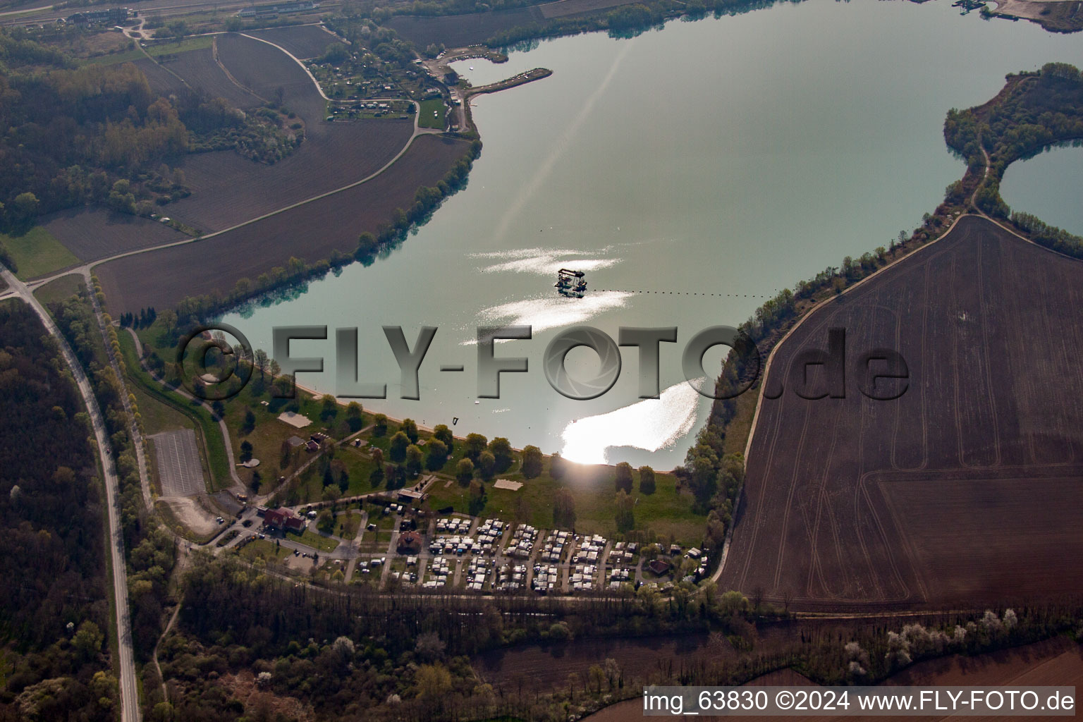 Beach in Lauterbourg in the state Bas-Rhin, France