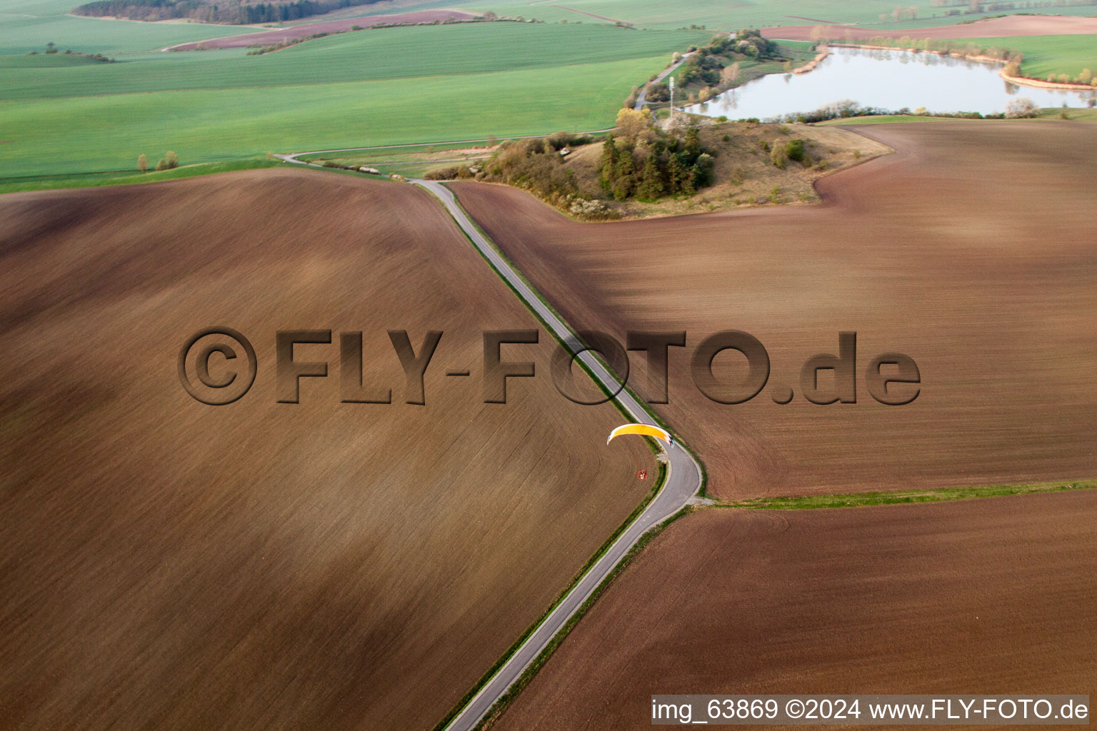 Early start to Bad Neustadt/Saale in Westhausen in the state Thuringia, Germany