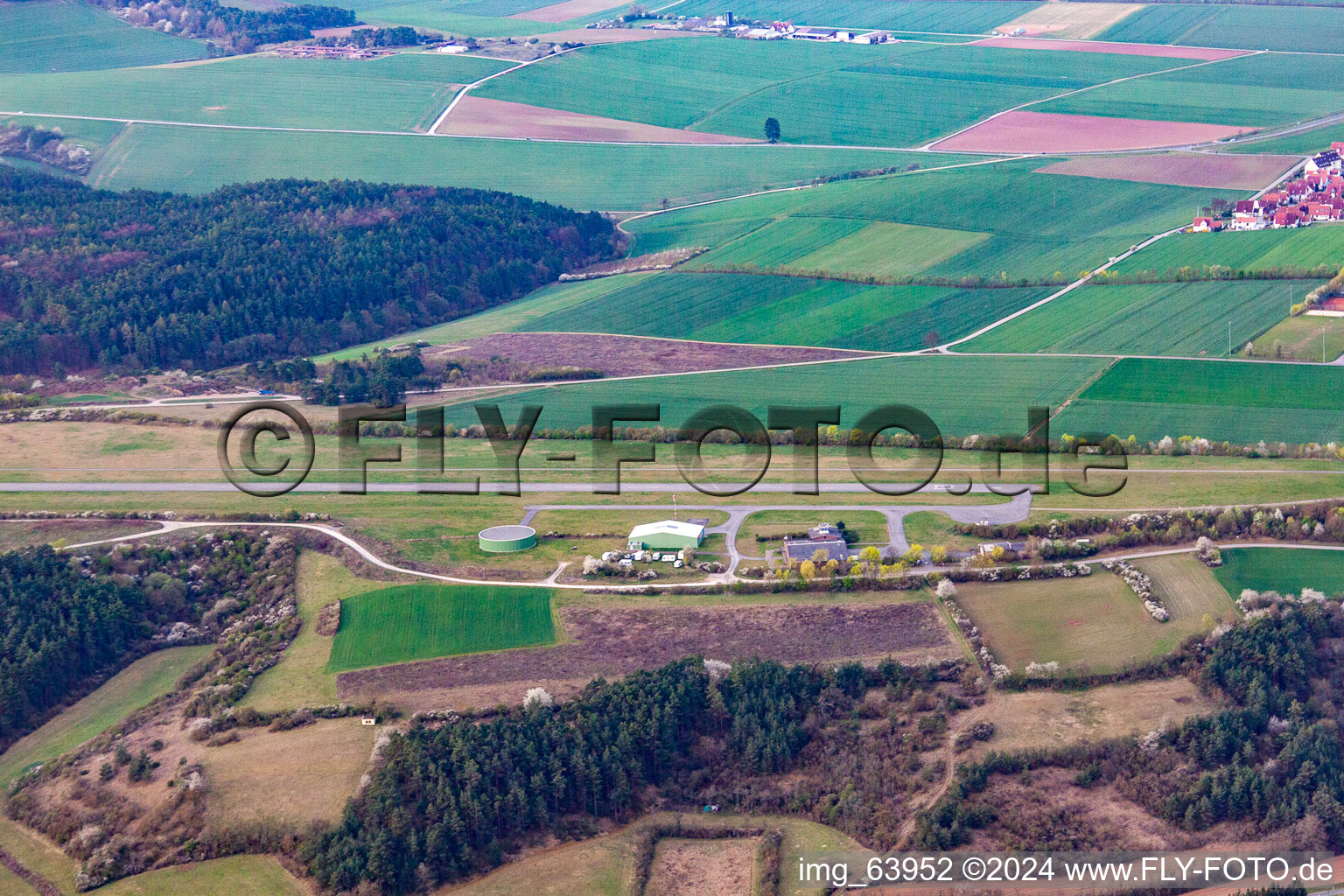 Airport in the district Mühlbach in Bad Neustadt an der Saale in the state Bavaria, Germany