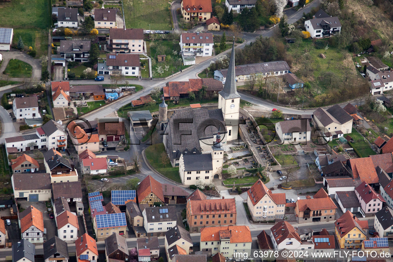 Hollstadt in the state Bavaria, Germany out of the air