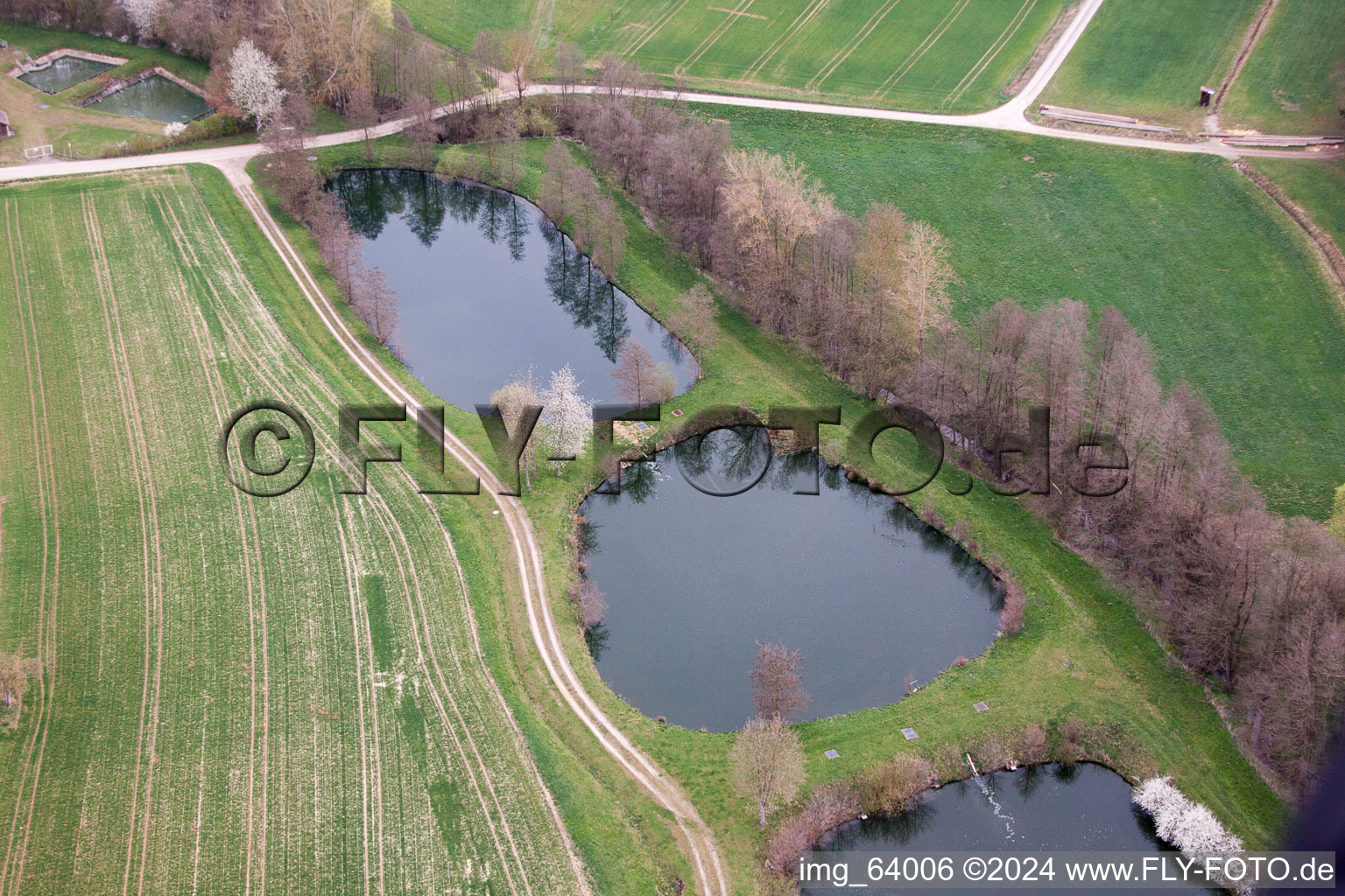 Oblique view of Sondheim in the state Bavaria, Germany