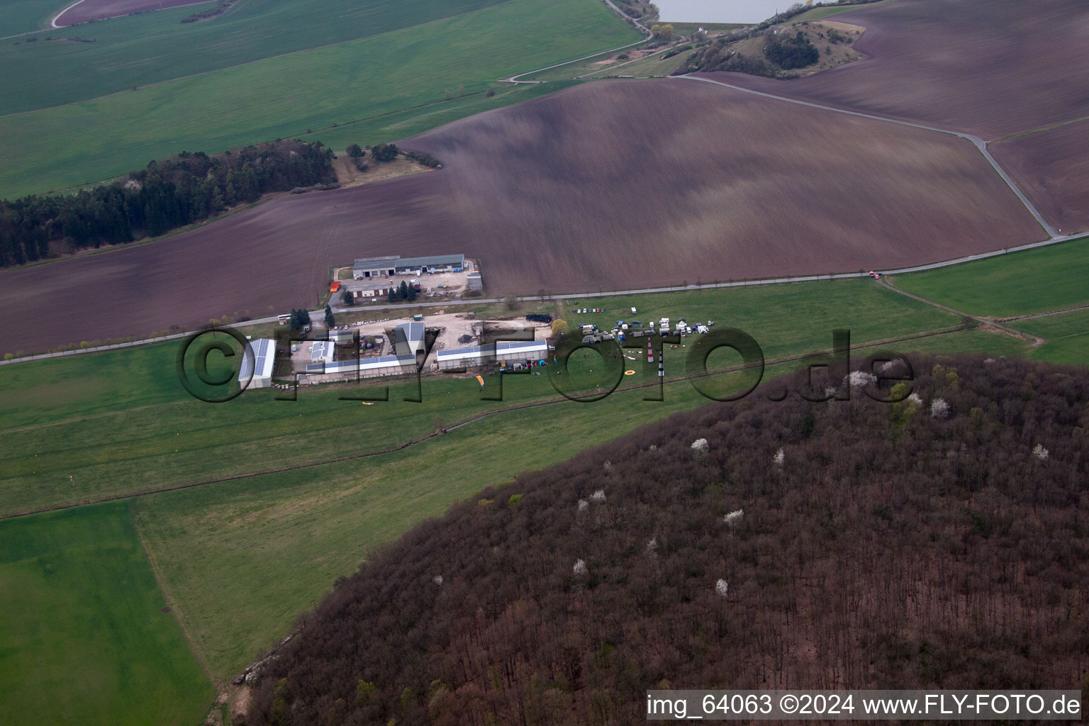 Aerial photograpy of UL-Platz in Westhausen in the state Thuringia, Germany