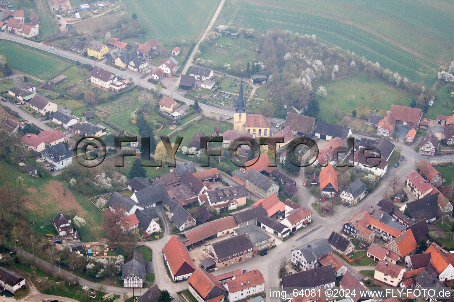 Aerial photograpy of Itzgrund in the state Bavaria, Germany