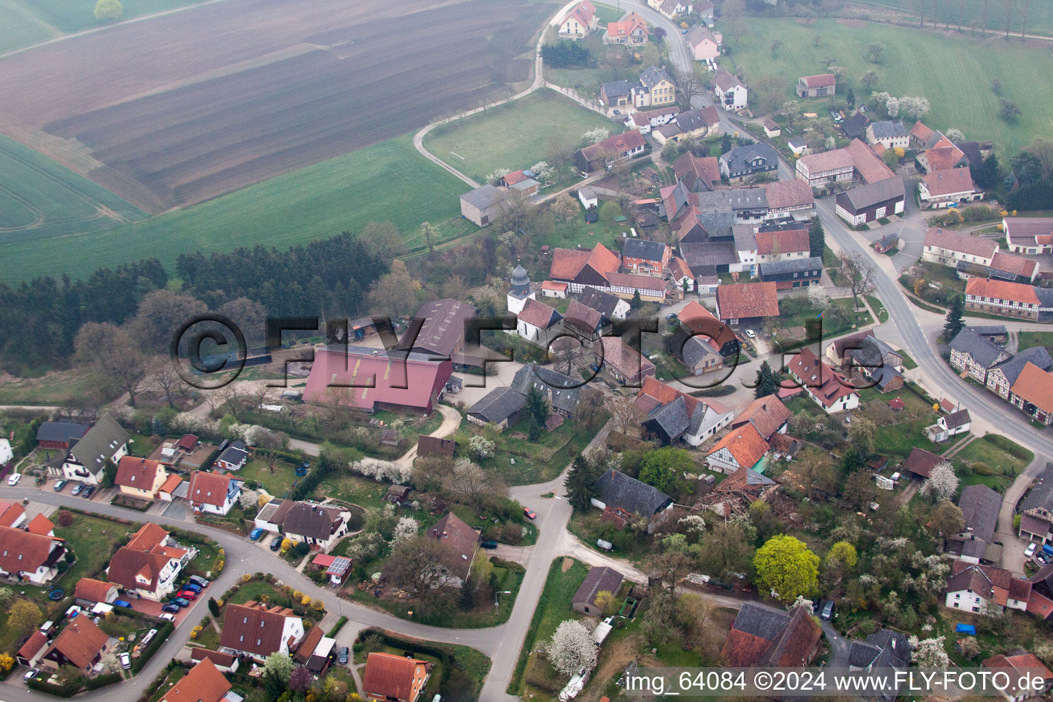 Itzgrund in the state Bavaria, Germany from above