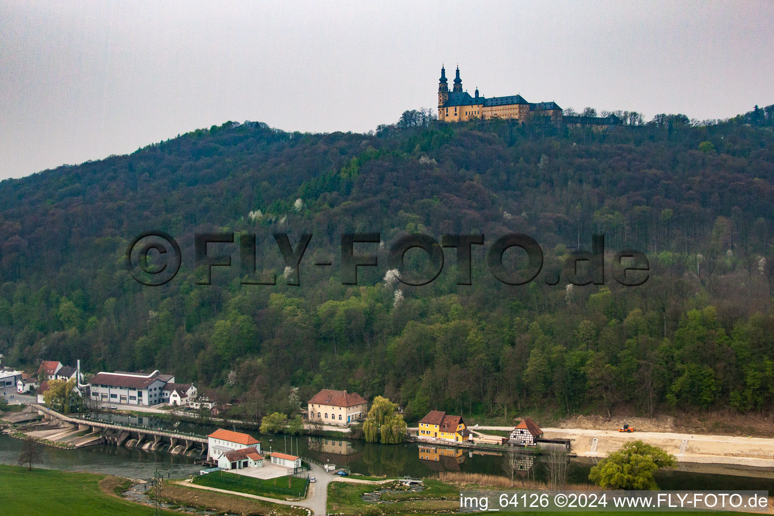 Bad Staffelstein in the state Bavaria, Germany out of the air