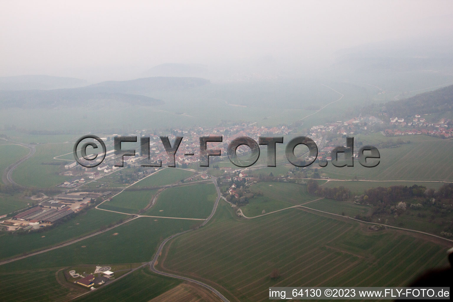 Aerial photograpy of Bad Colberg in Bad Colberg-Heldburg in the state Thuringia, Germany