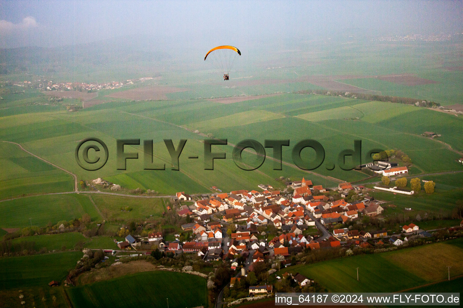 Drone image of Sulzdorf an der Lederhecke in the state Bavaria, Germany