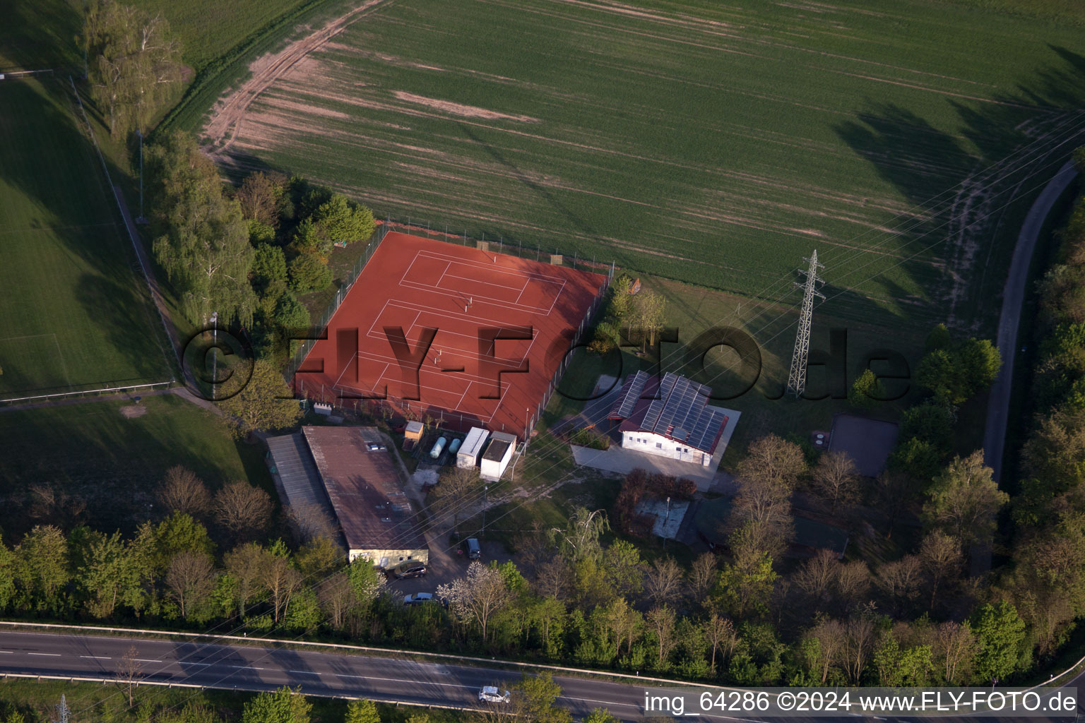 Tennis club in Erlenbach bei Kandel in the state Rhineland-Palatinate, Germany